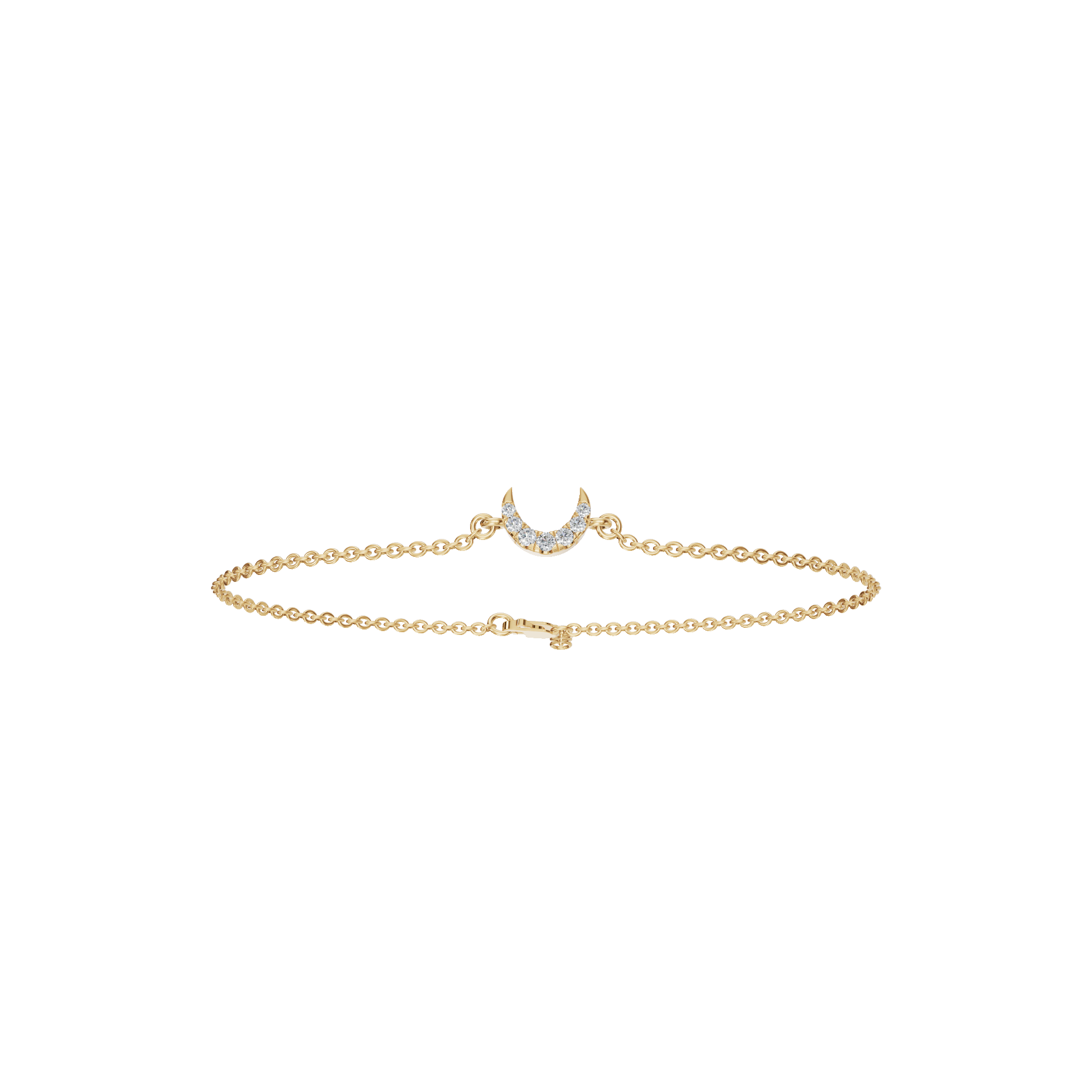 Midnight Muse Diamond Crescent Bracelet