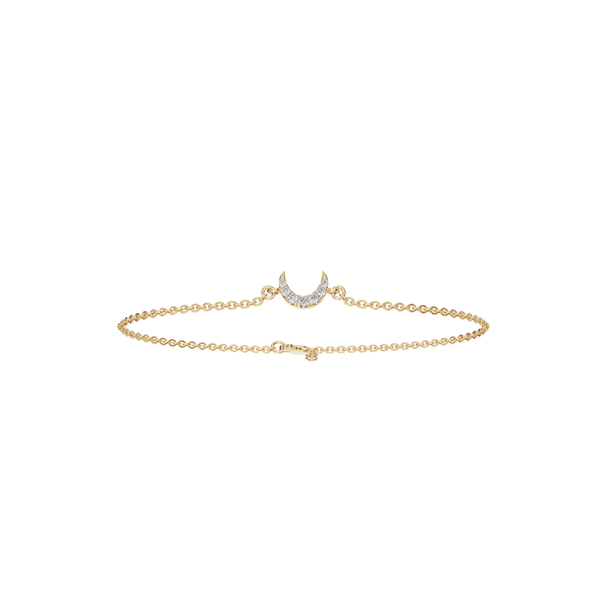 Midnight Muse Diamond Crescent Bracelet