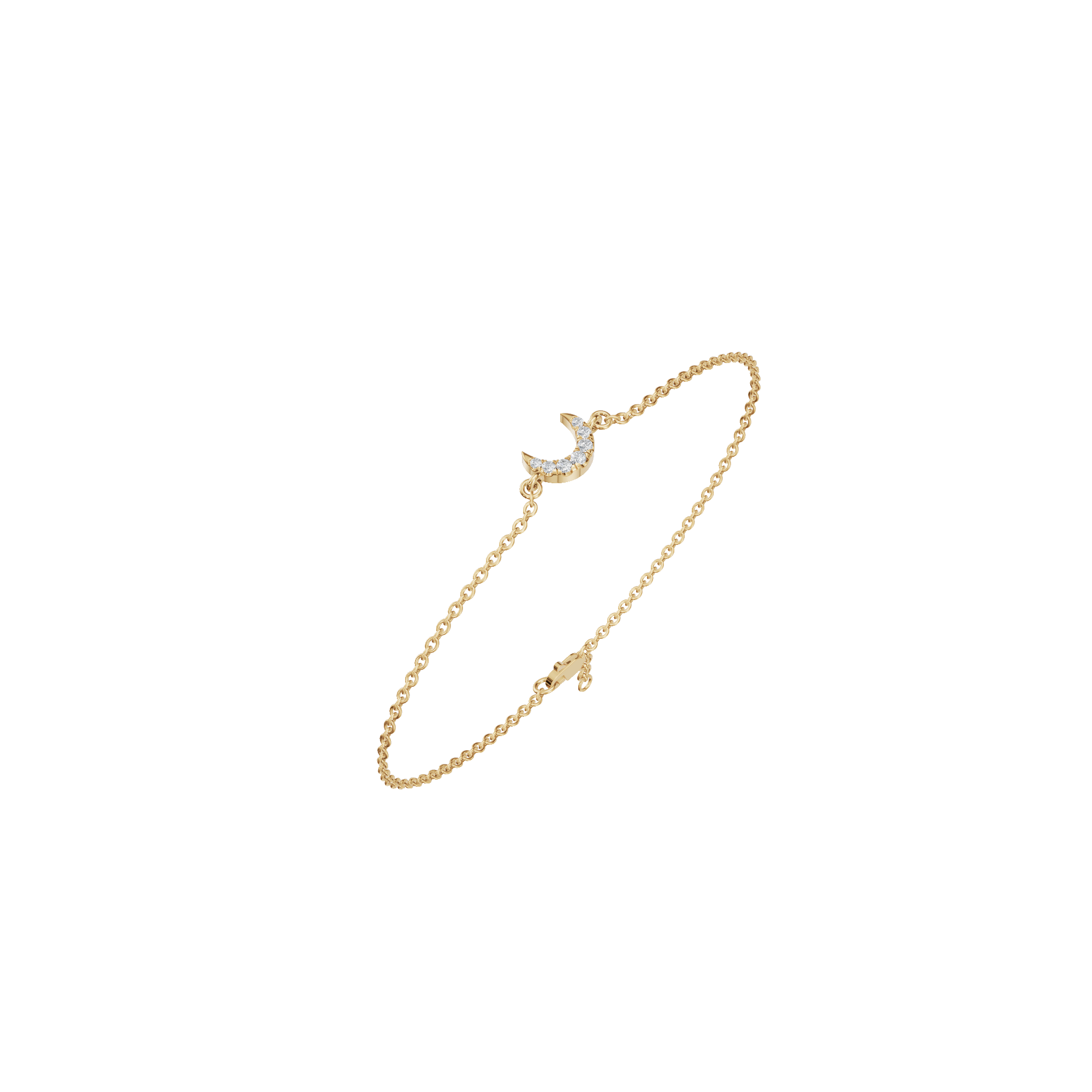 Midnight Muse Diamond Crescent Bracelet