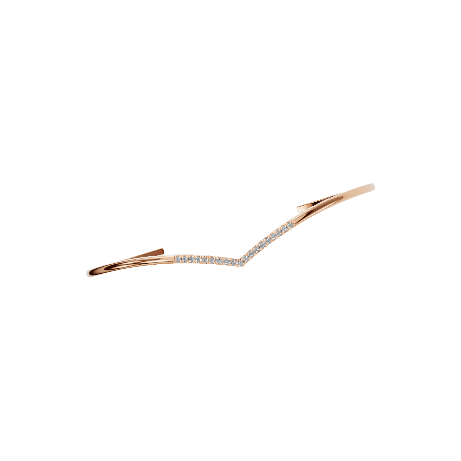 Lab Grown Diamond Open Bangle Bracelet – Perfect Valentine’s Day