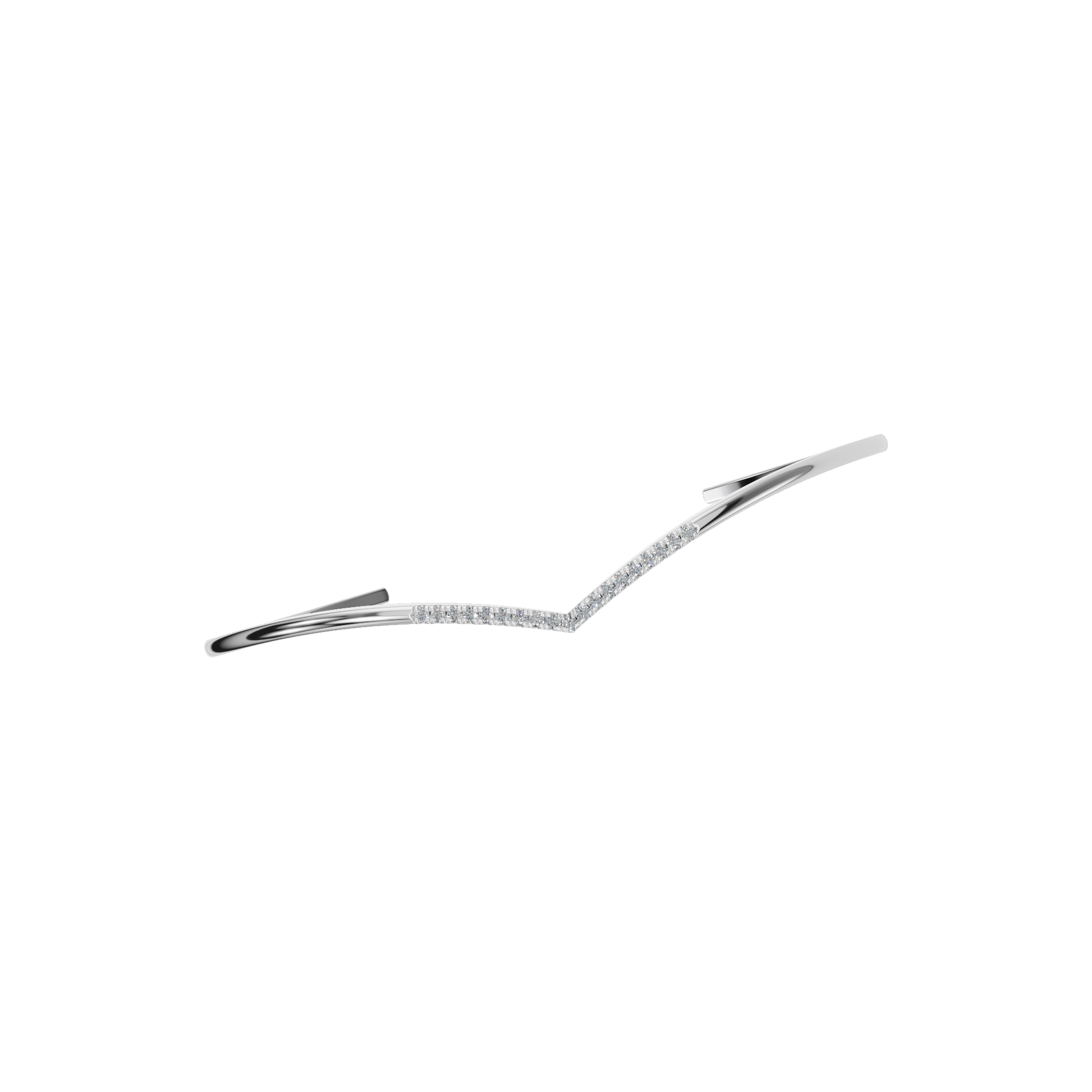 Lab Grown Diamond Open Bangle Bracelet – Perfect Valentine’s Day