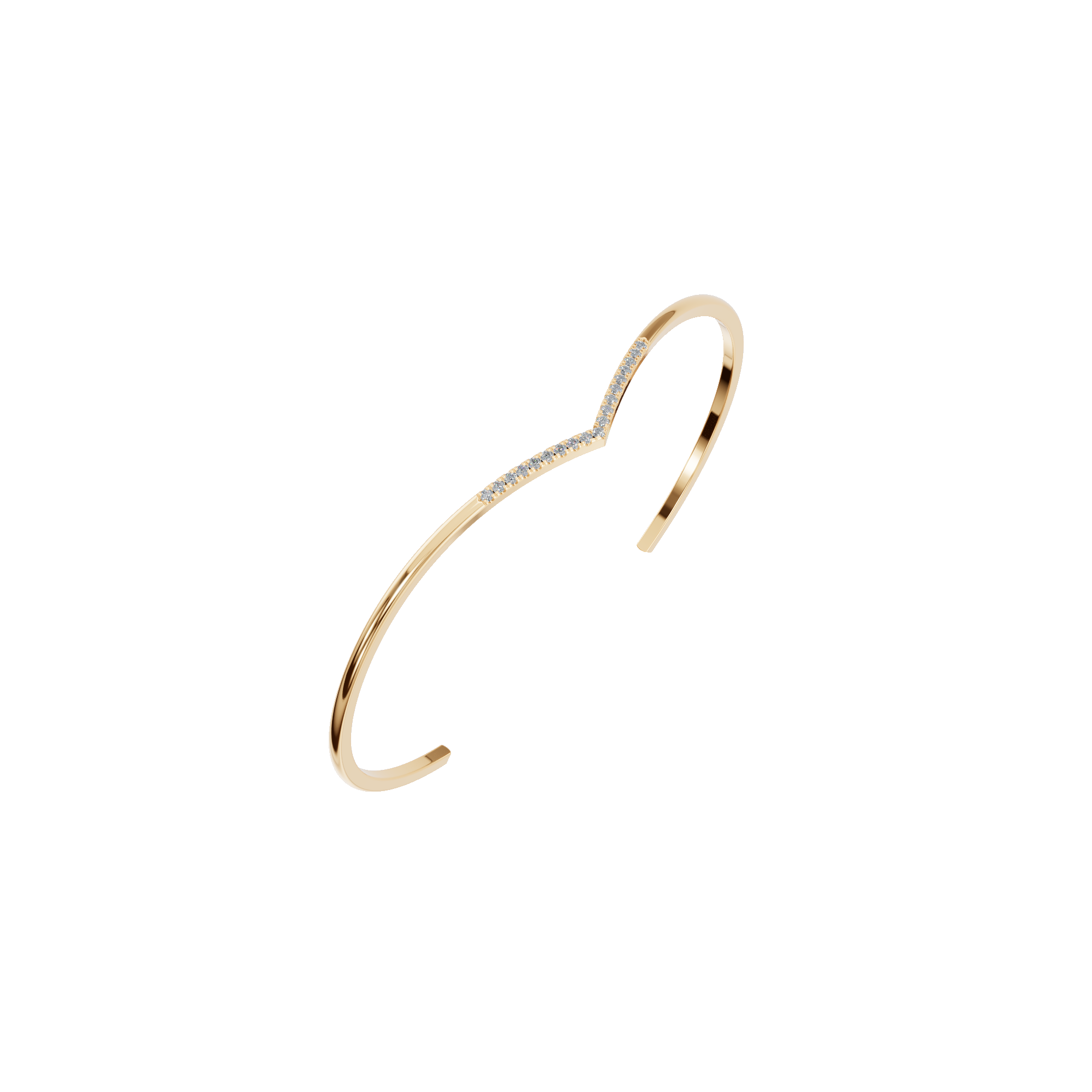 Lab Grown Diamond Open Bangle Bracelet – Perfect Valentine’s Day