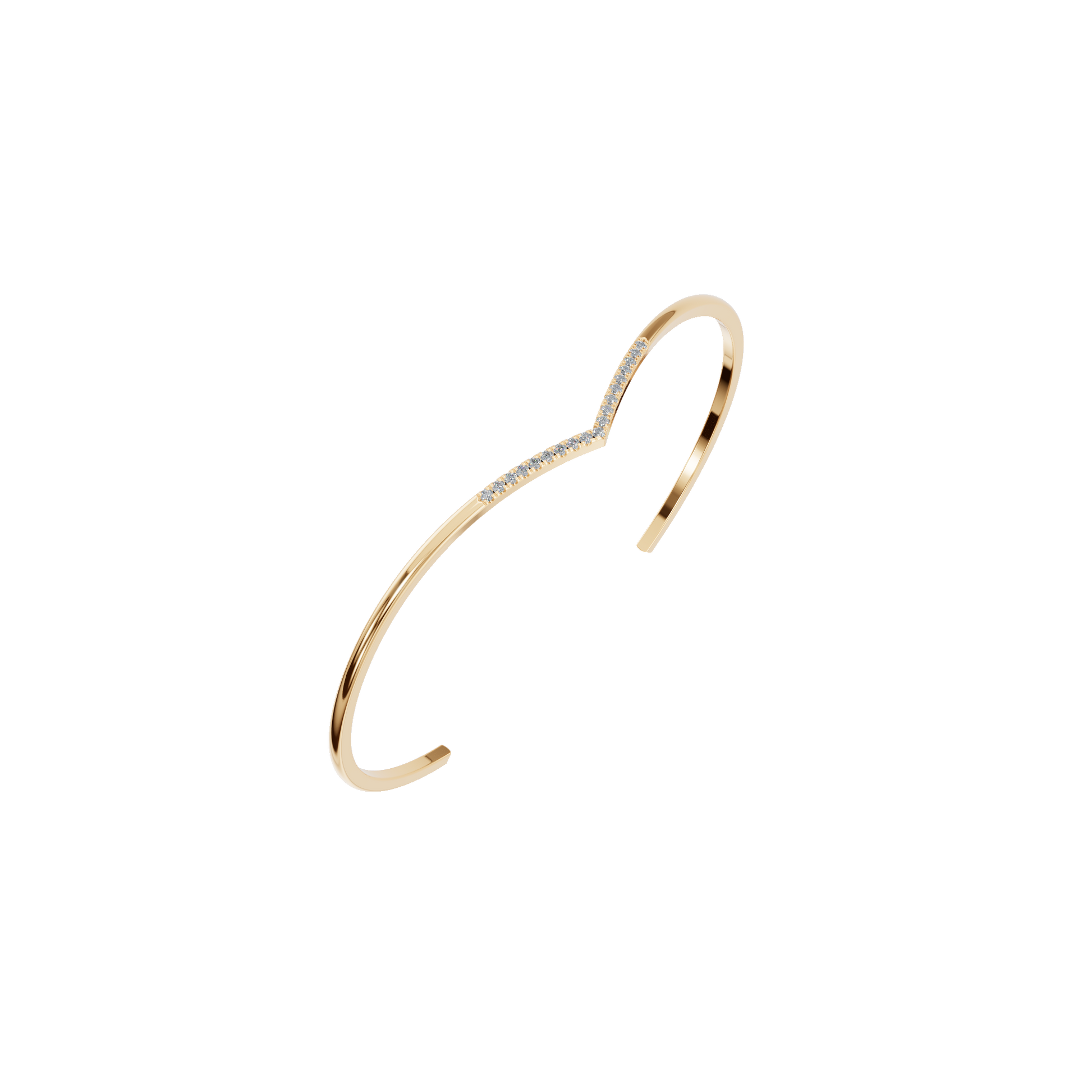 Lab Grown Diamond Open Bangle Bracelet – Perfect Valentine’s Day