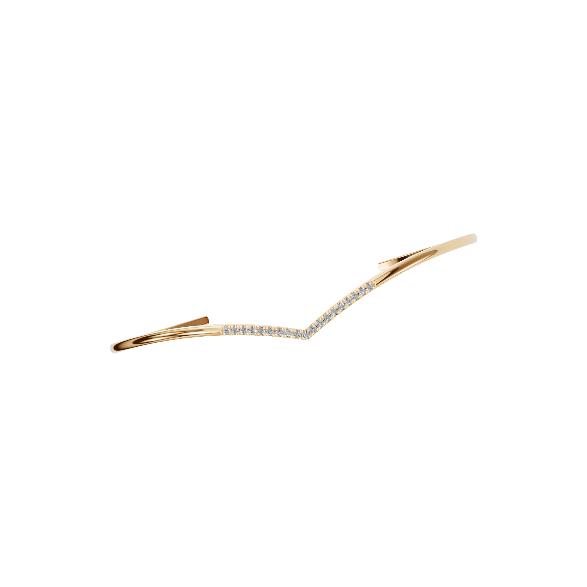 Lab Grown Diamond Open Bangle Bracelet – Perfect Valentine’s Day