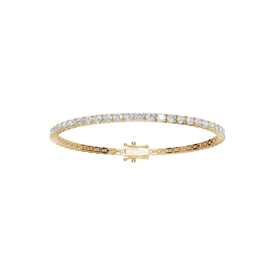 Oval Cut Lab Diamond Prong Set Classic Tennis Bangle Bracelet