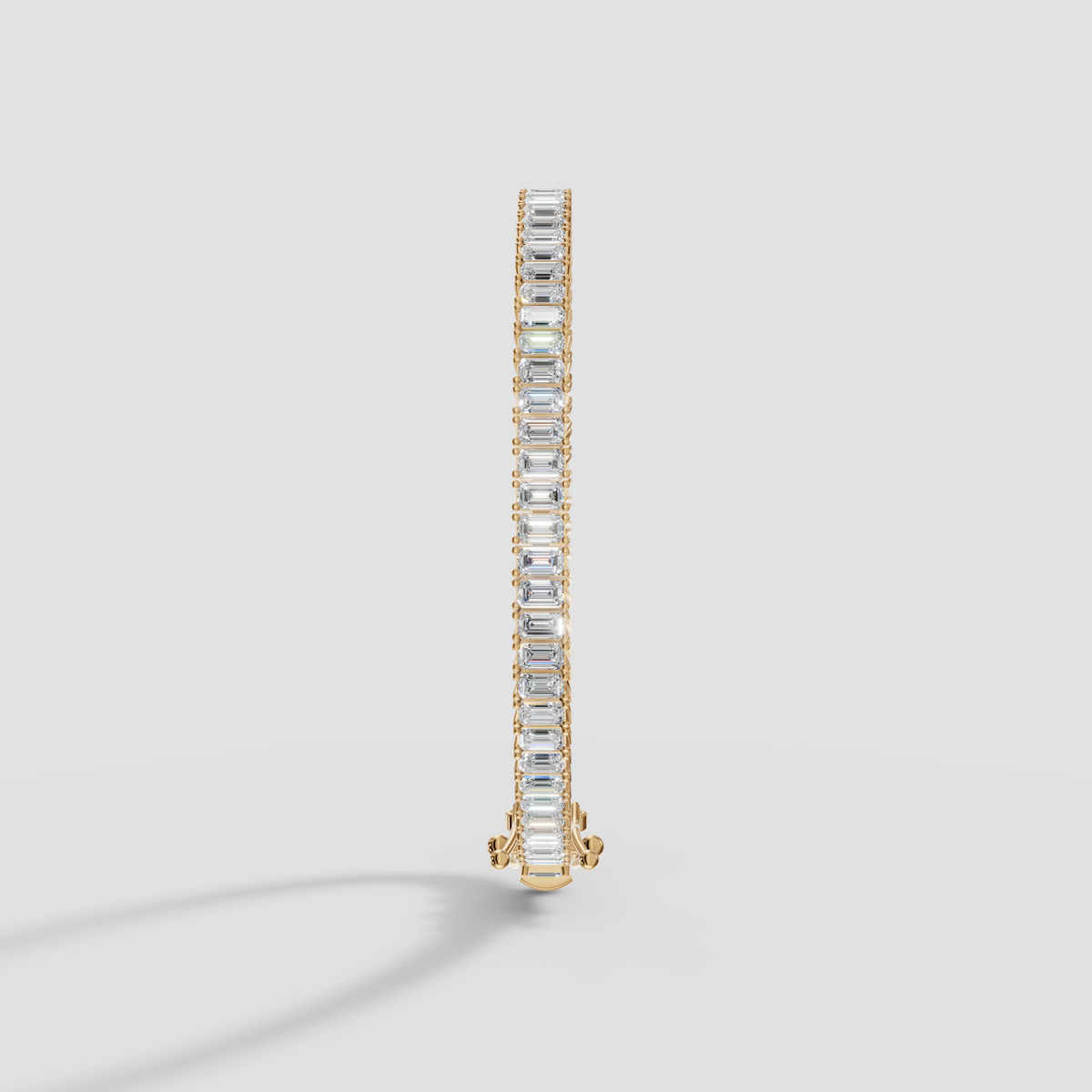 Emerald Cut Diamond Eternity Tennis Bracelet in Solid Gold