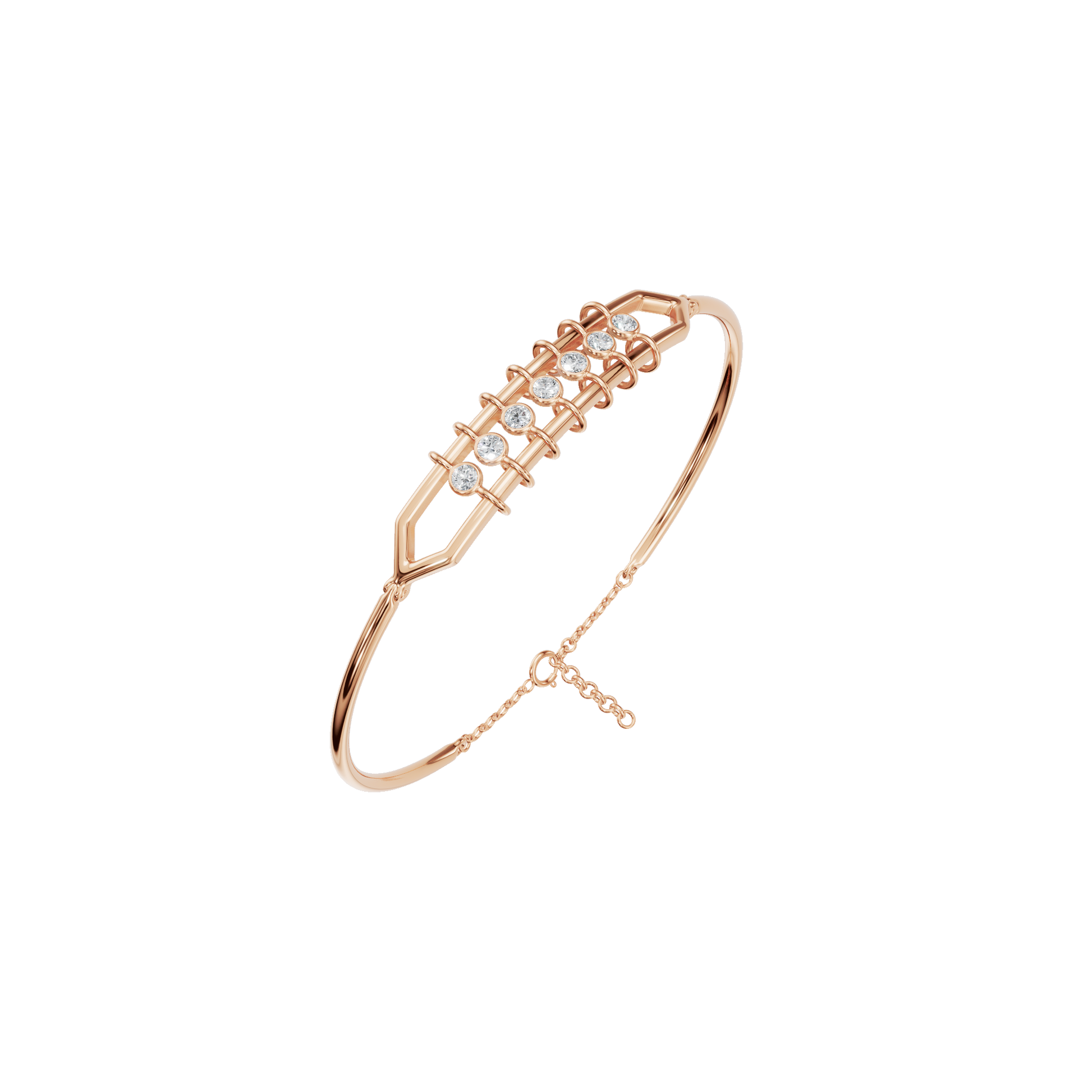 Minimalist Lab Grown Diamond Bar Bracelet - Graduation Gift