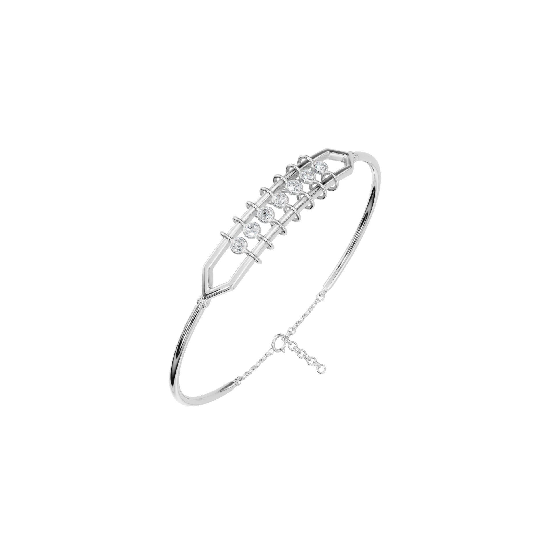 Minimalist Lab Grown Diamond Bar Bracelet - Graduation Gift