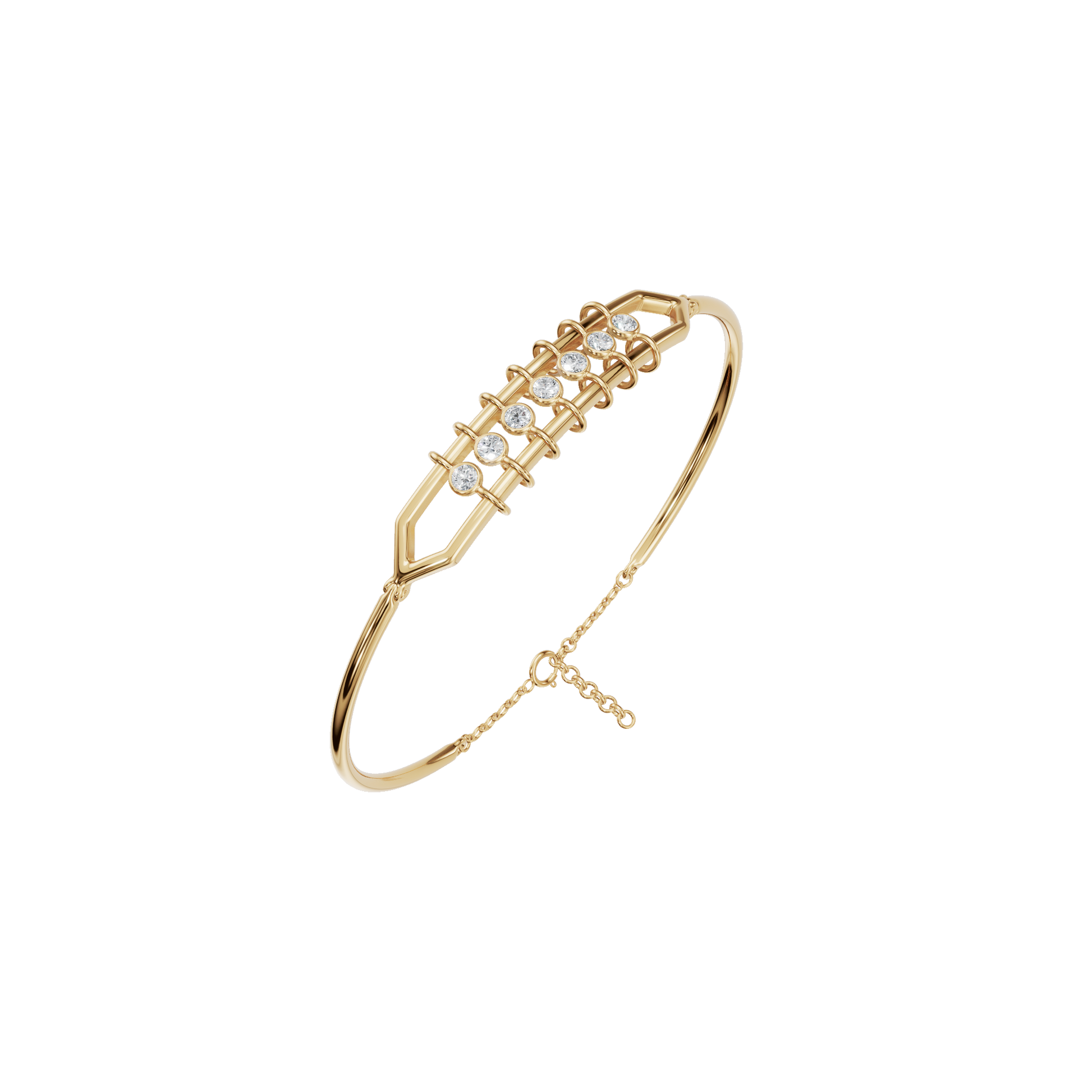 Minimalist Lab Grown Diamond Bar Bracelet - Graduation Gift