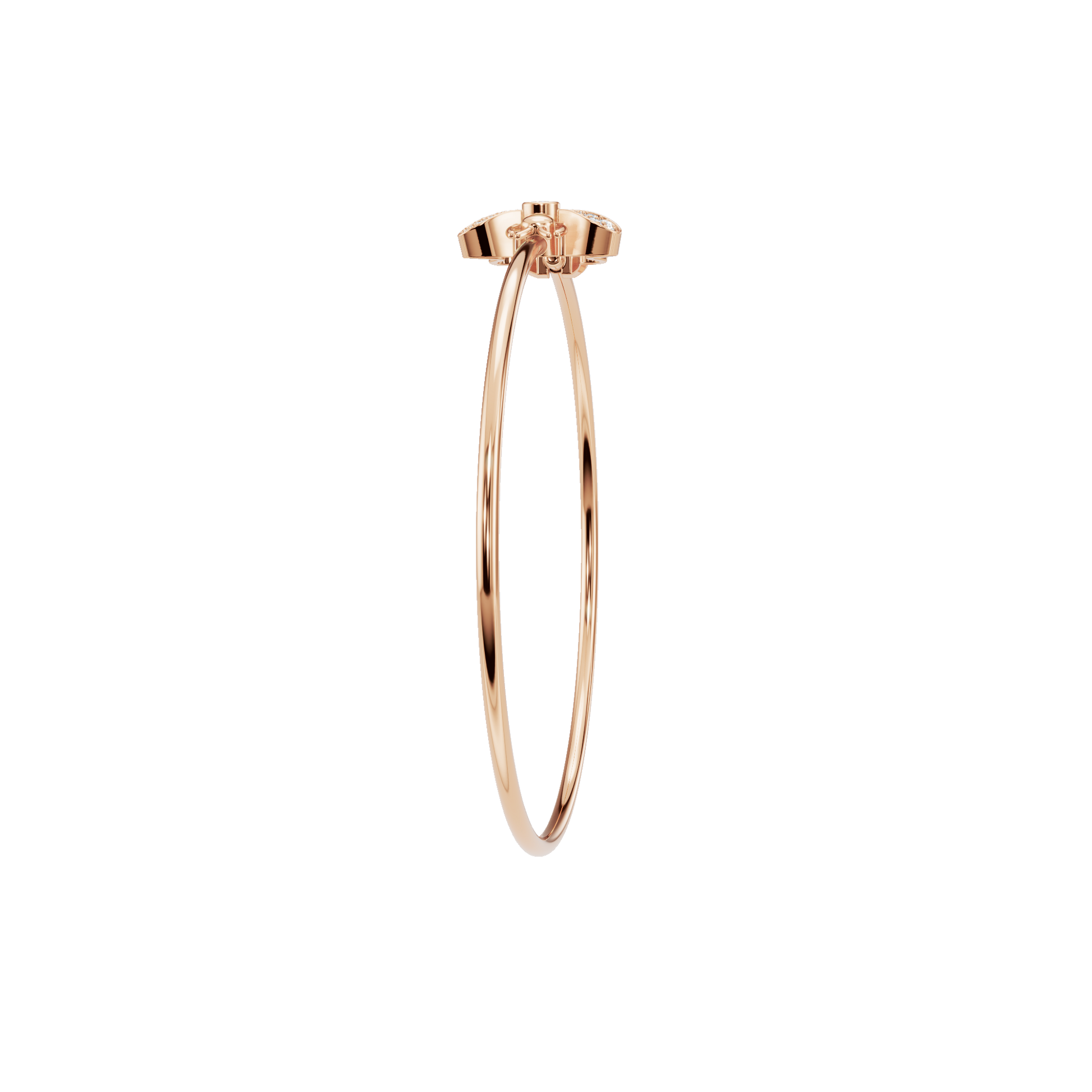 Floral Lab Grown Diamond Bangle Bracelet