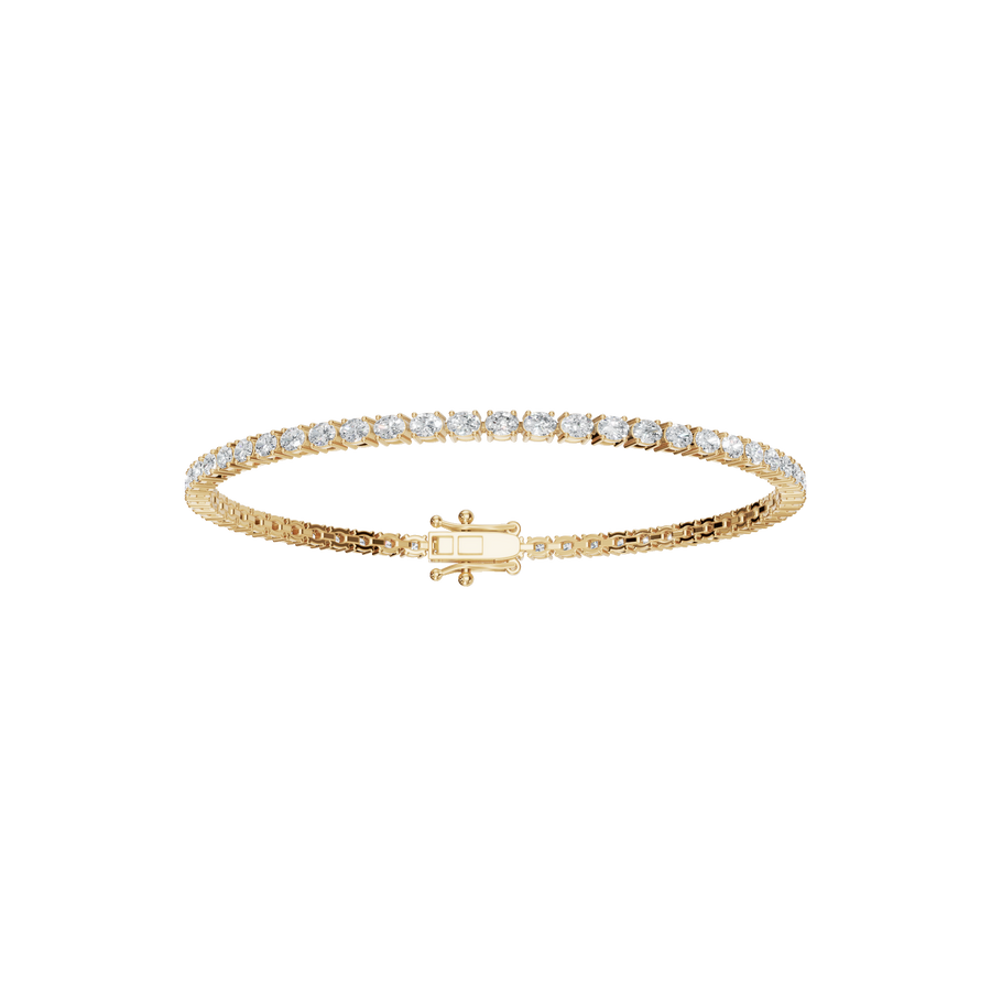 Oval Cut Lab Diamond Prong Set Radiant Heirloom Tennis Bracelet
