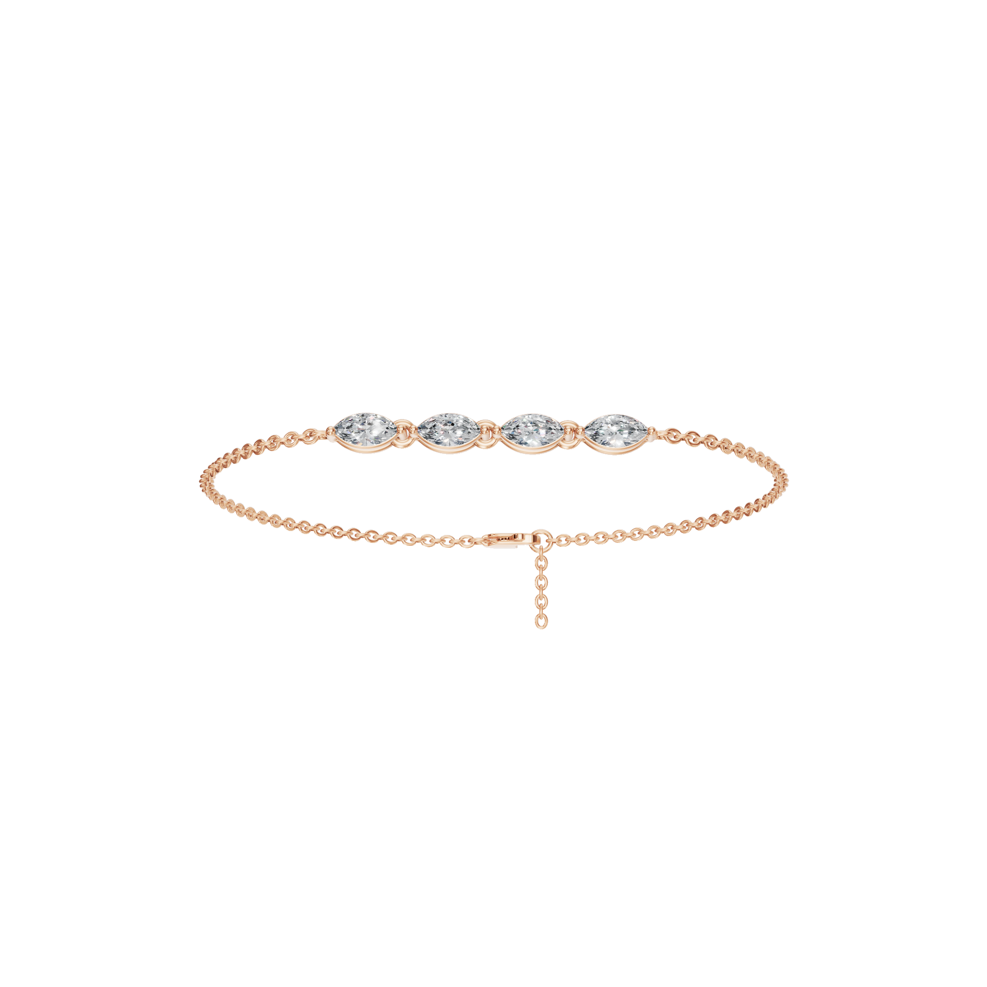Marquise Glow Lab Grown Diamond Bezel Bracelet