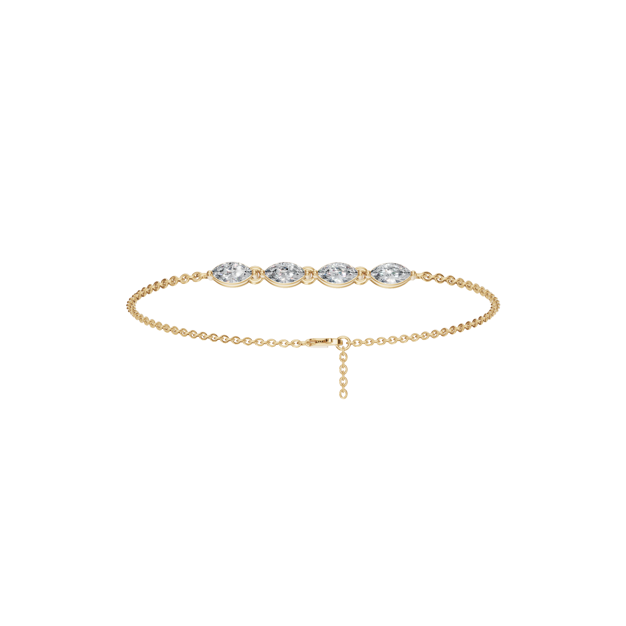 Marquise Glow Lab Grown Diamond Bezel Bracelet