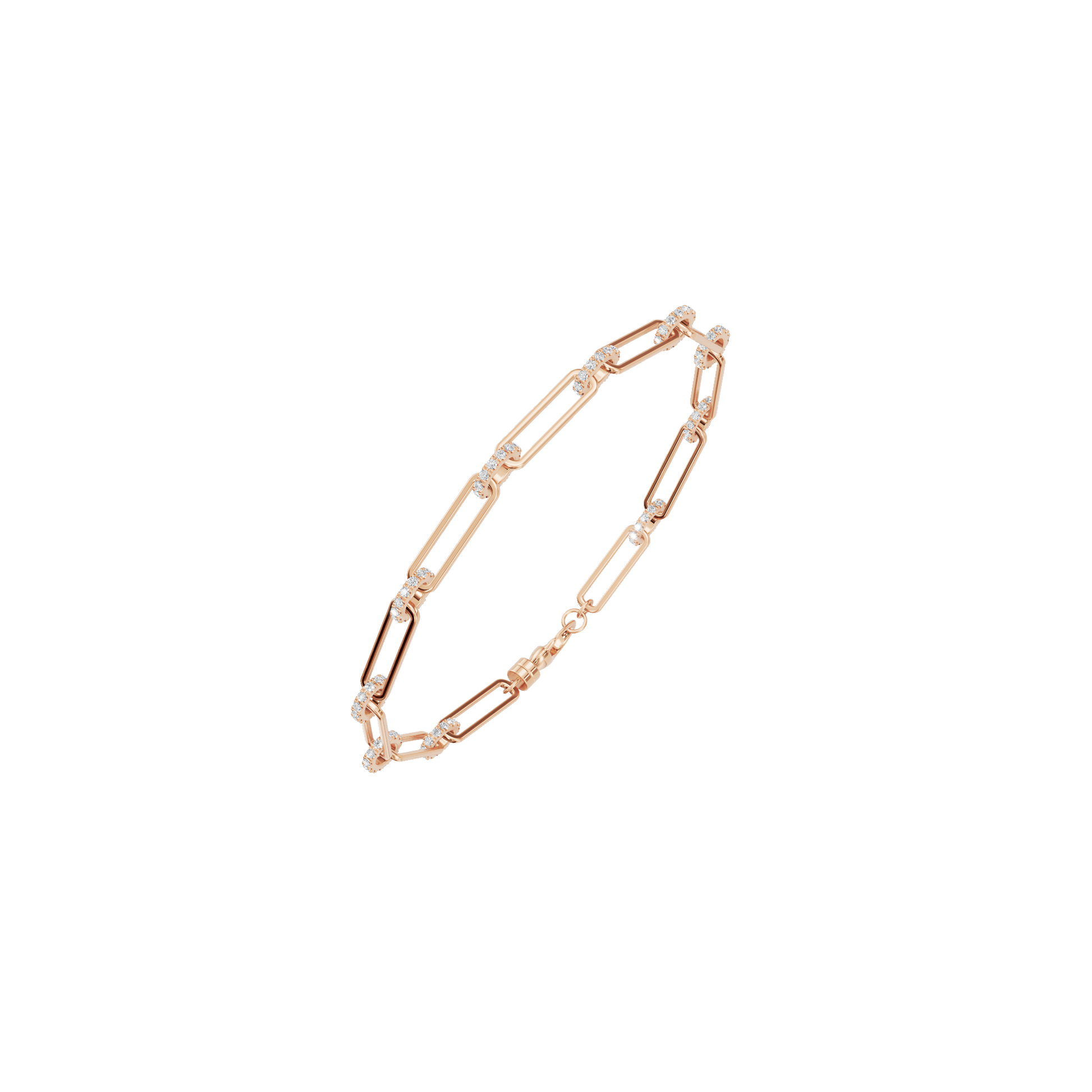Luminous Link Diamond Gold Chain Bracelet for Everyday Luxury