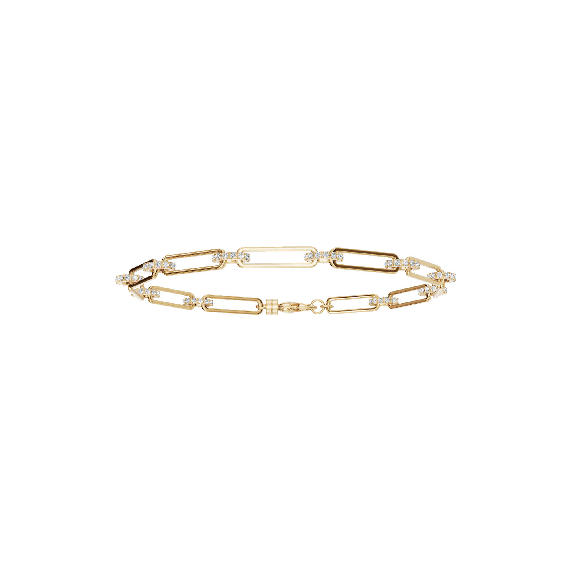 Luminous Link Diamond Gold Chain Bracelet for Everyday Luxury