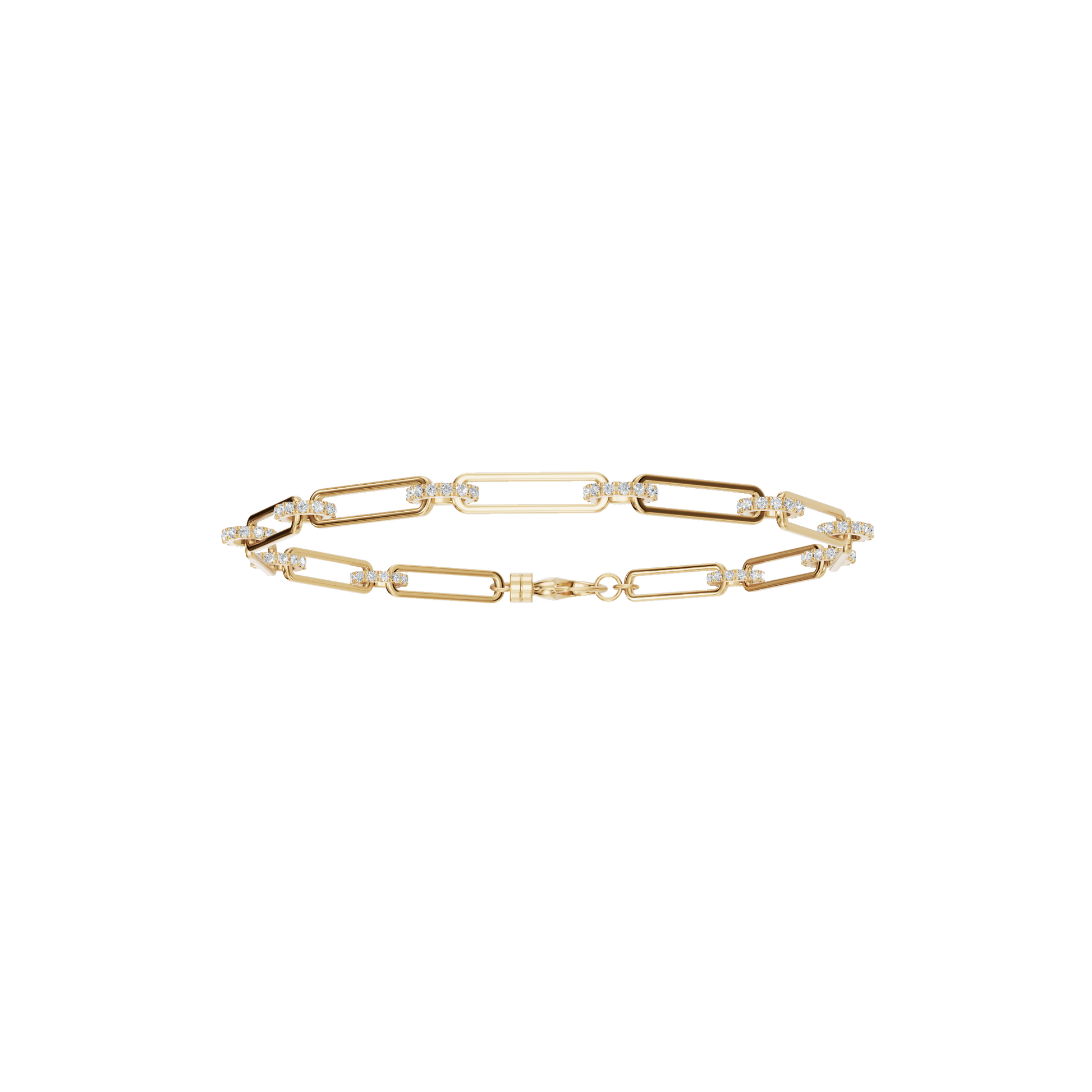 Luminous Link Diamond Gold Chain Bracelet for Everyday Luxury