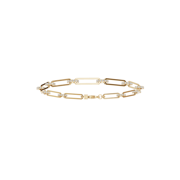 Luminous Link Diamond Gold Chain Bracelet for Everyday Luxury