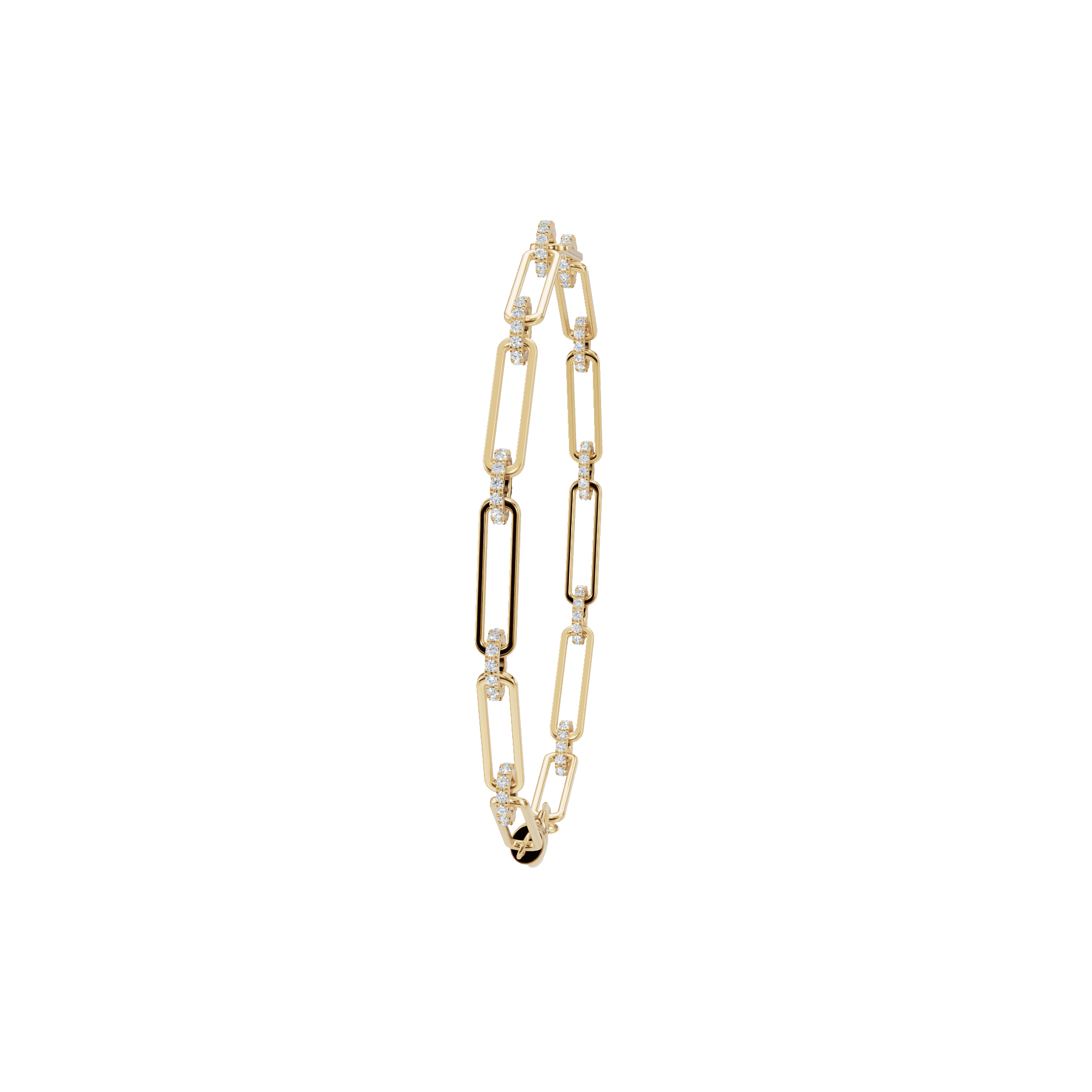 Luminous Link Diamond Gold Chain Bracelet for Everyday Luxury