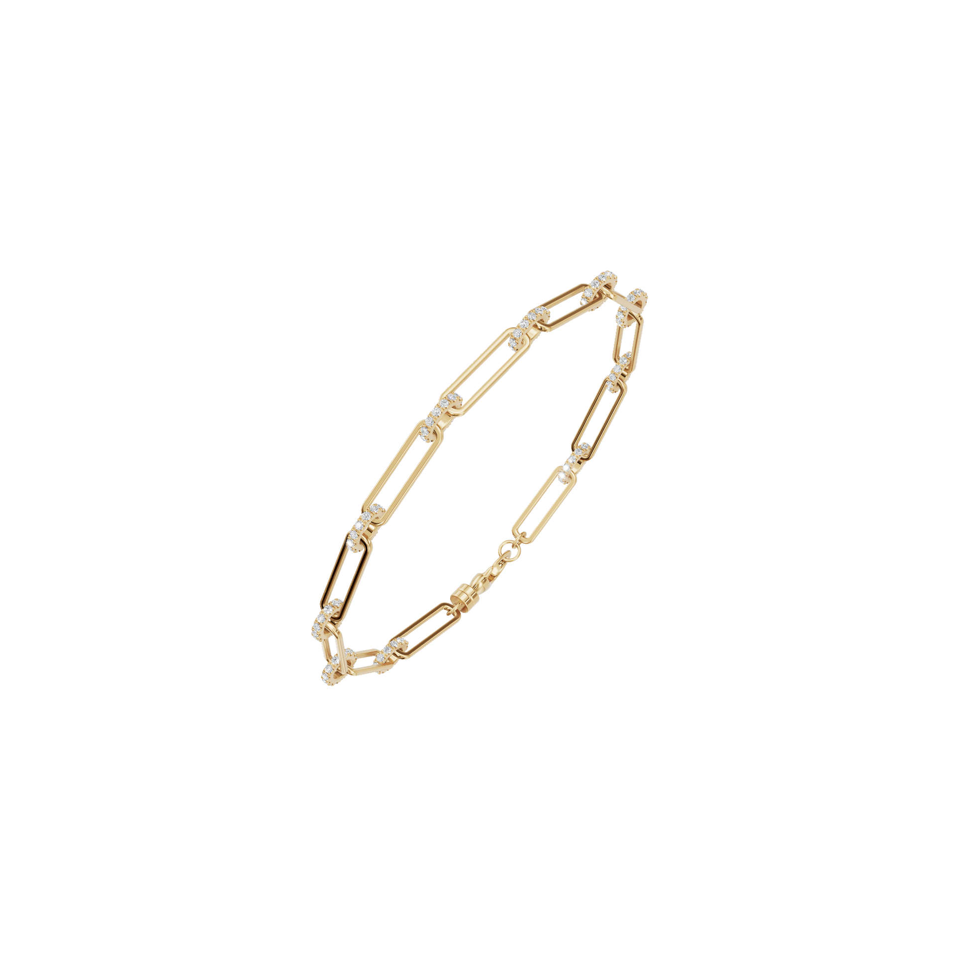 Luminous Link Diamond Gold Chain Bracelet for Everyday Luxury