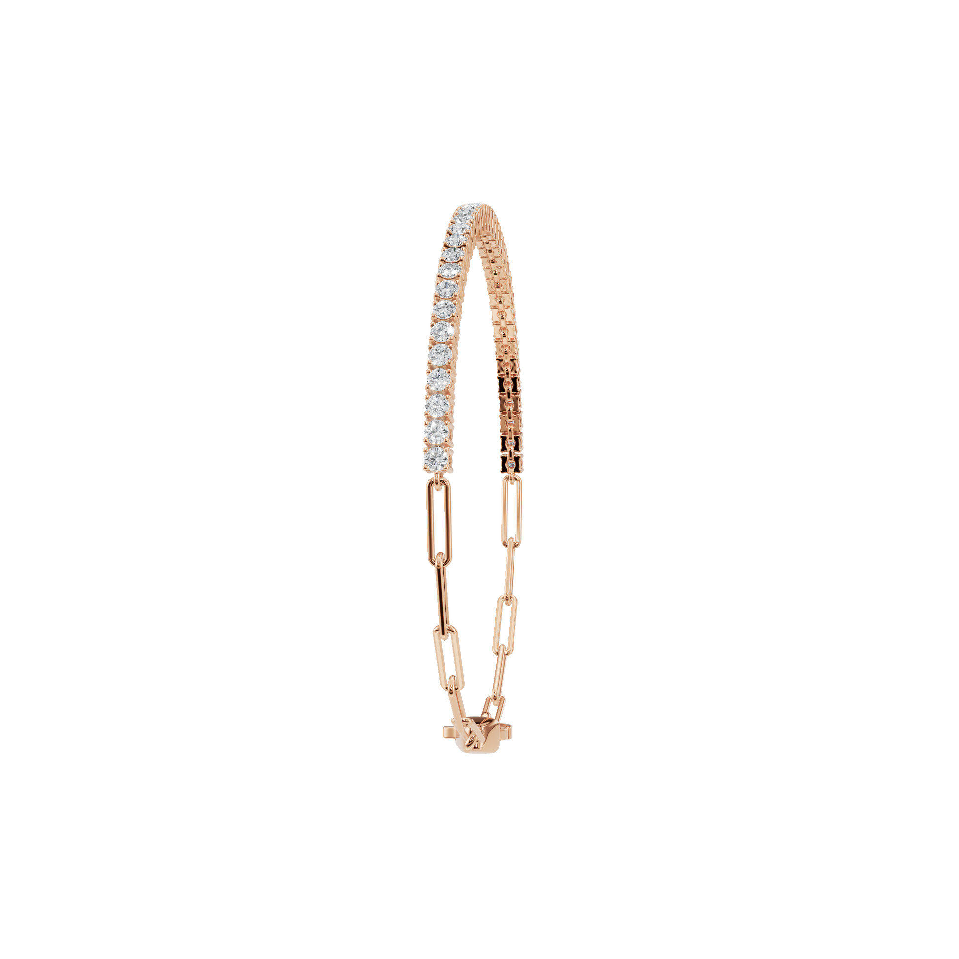 1.53 CTW Round Shape Diamond Bracelet for Women in Solid Gold