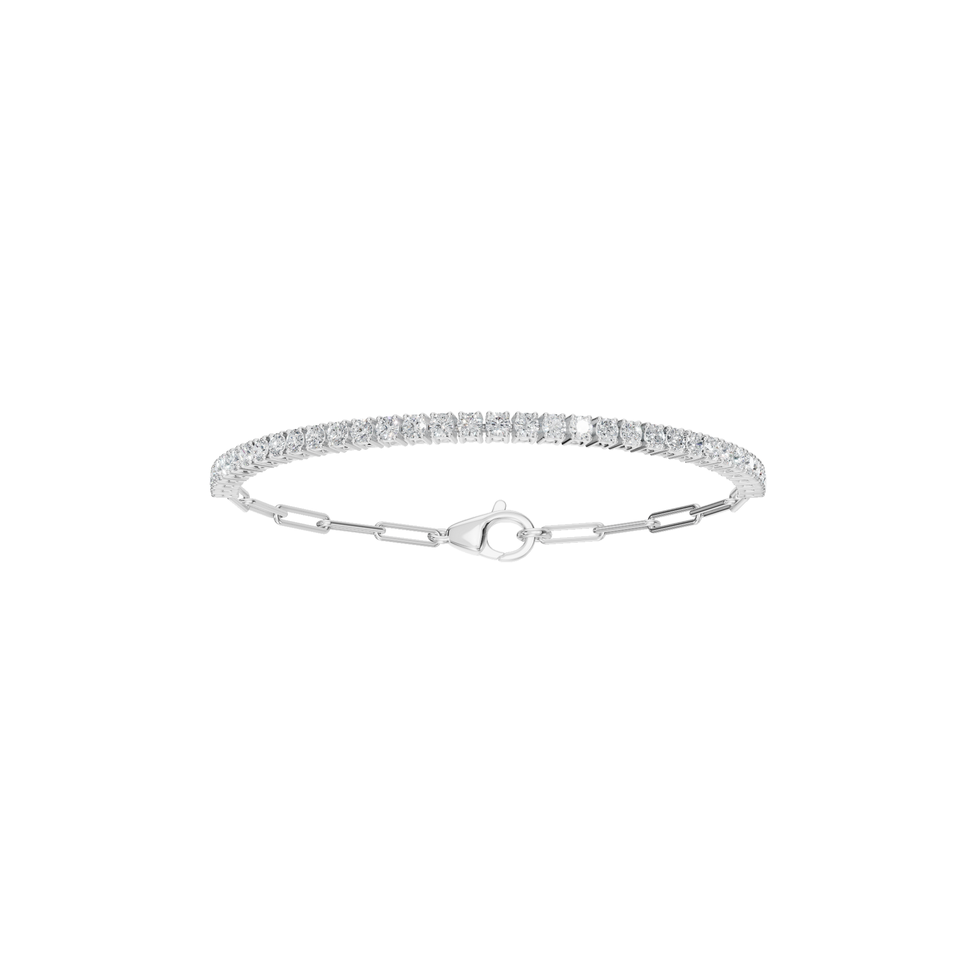 1.53 CTW Round Shape Diamond Bracelet for Women in Solid Gold