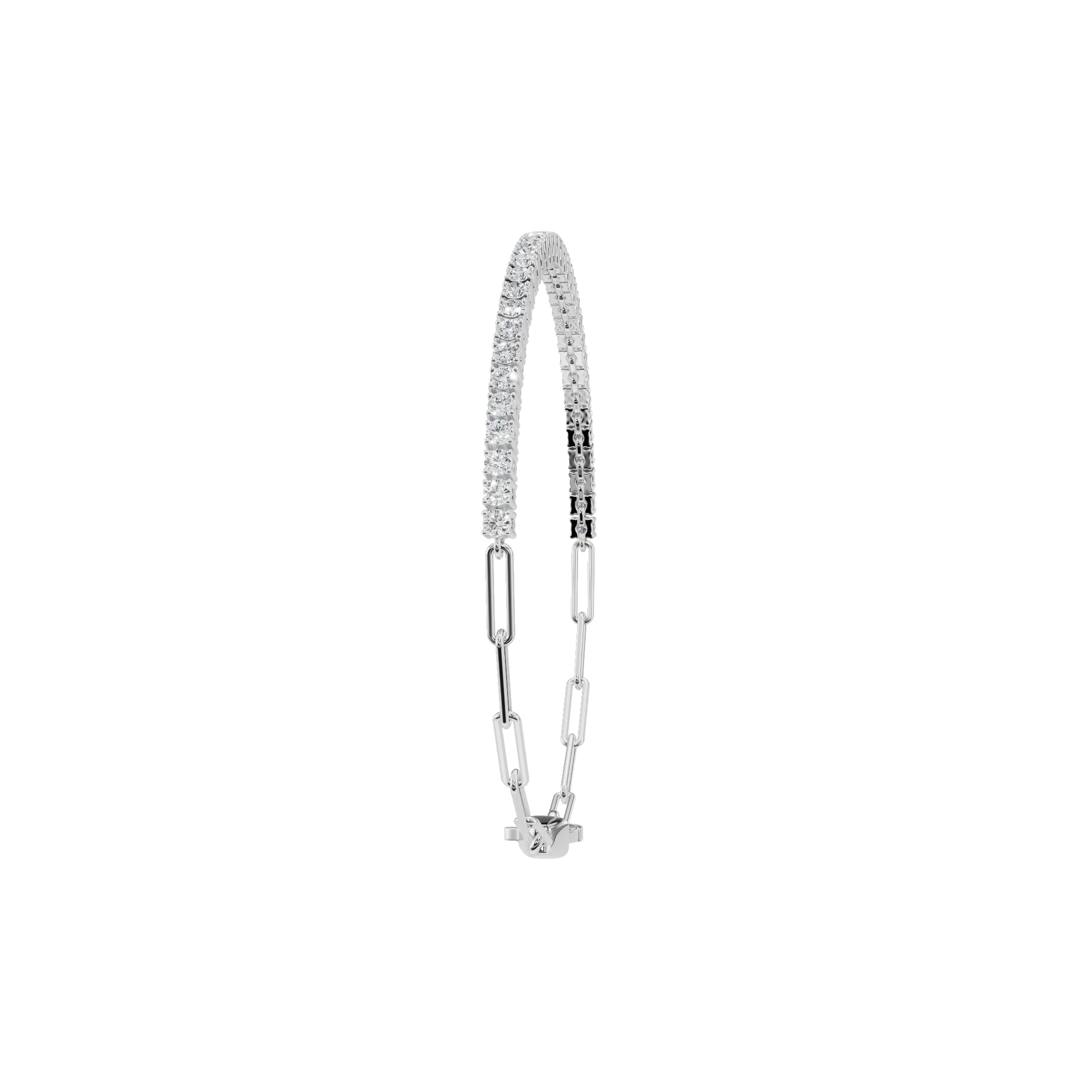 1.53 CTW Round Shape Diamond Bracelet for Women in Solid Gold