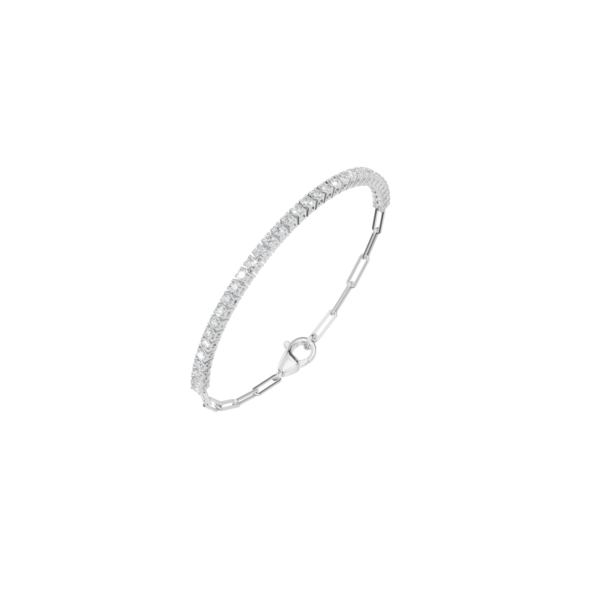 1.53 CTW Round Shape Diamond Bracelet for Women in Solid Gold
