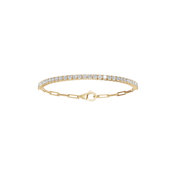 1.53 CTW Round Shape Diamond Bracelet for Women in Solid Gold