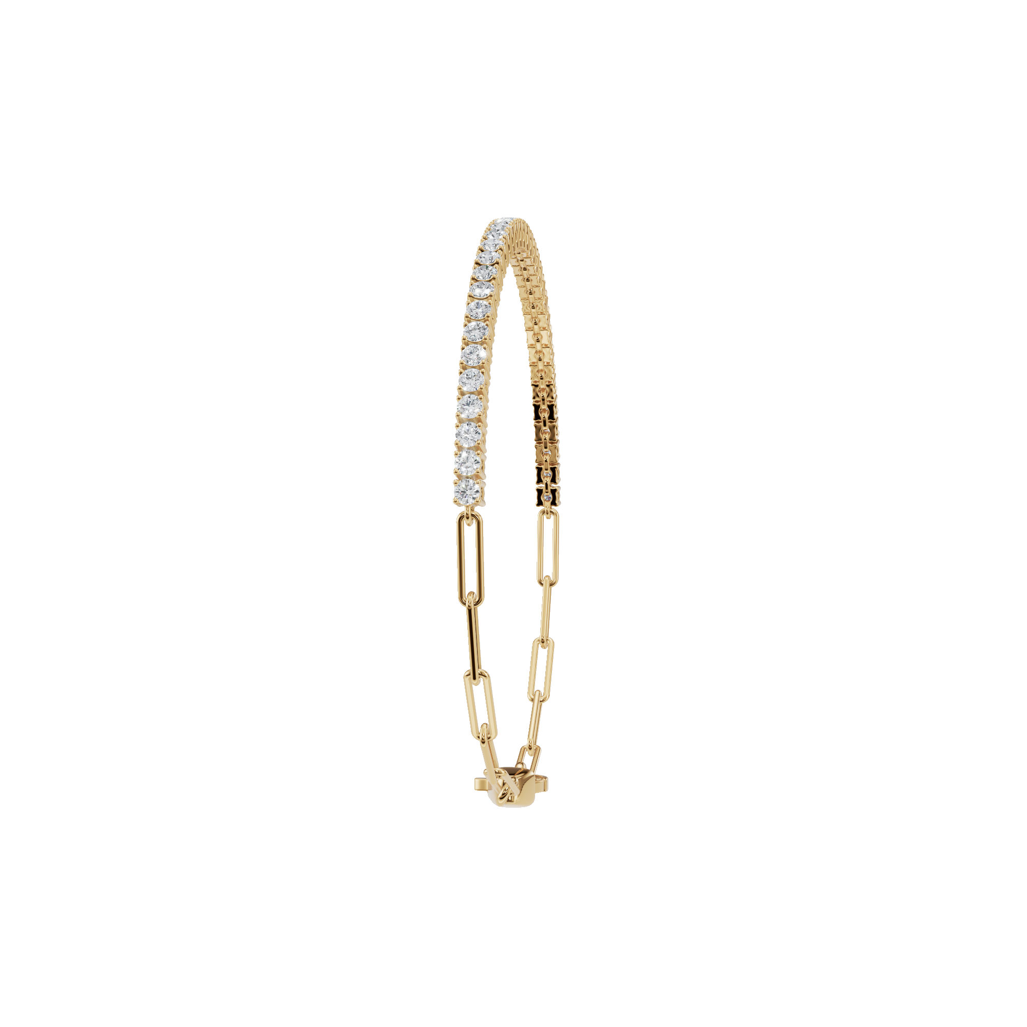 1.53 CTW Round Shape Diamond Bracelet for Women in Solid Gold