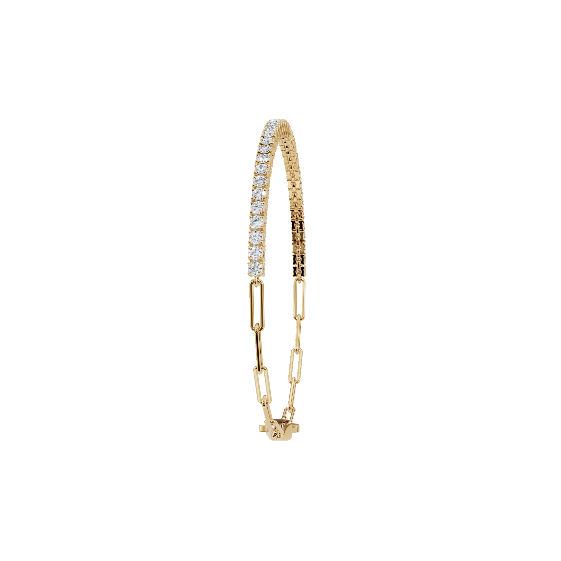 1.53 CTW Round Shape Diamond Bracelet for Women in Solid Gold