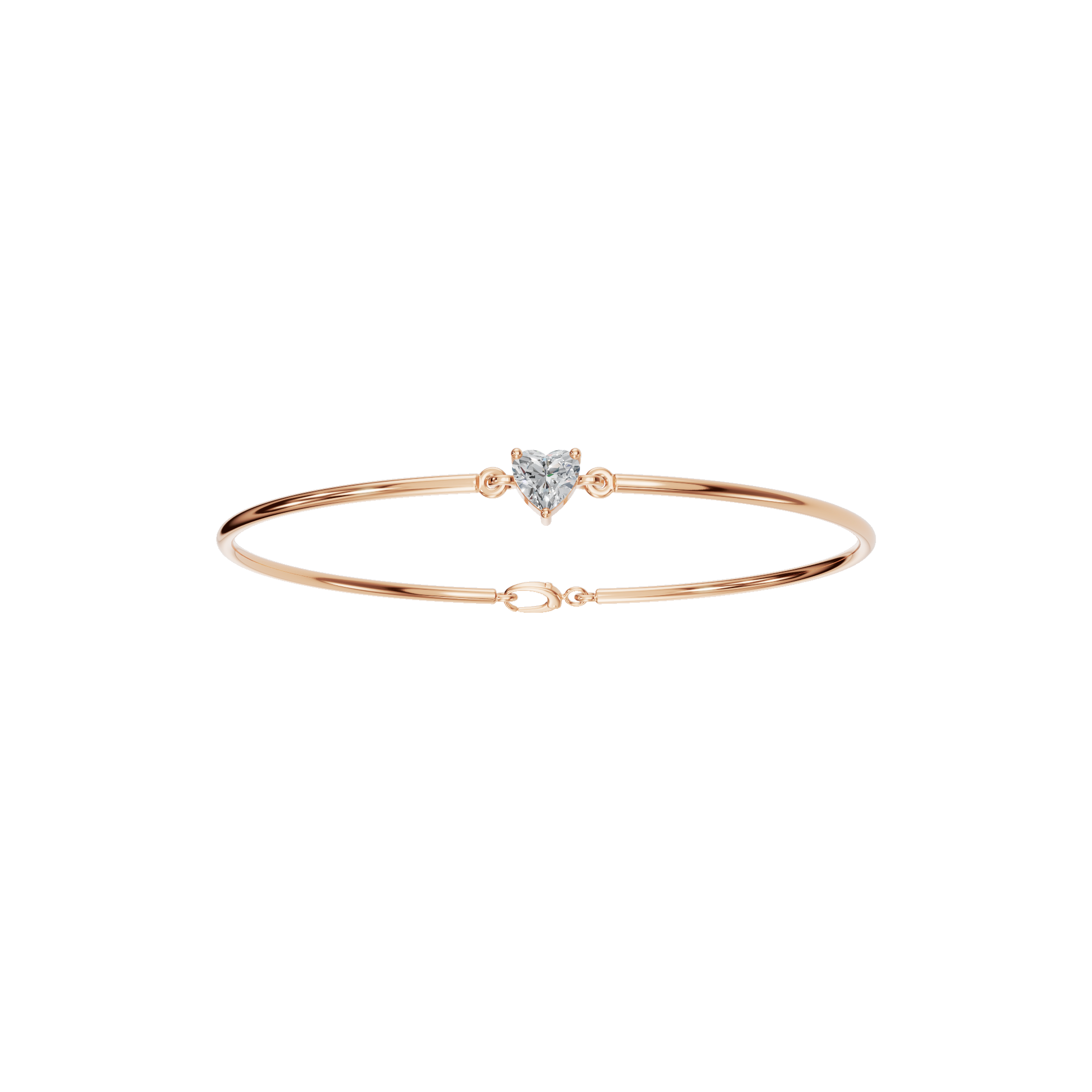 Aurora Heart Diamond Gold Bracelet – Elegant Spring