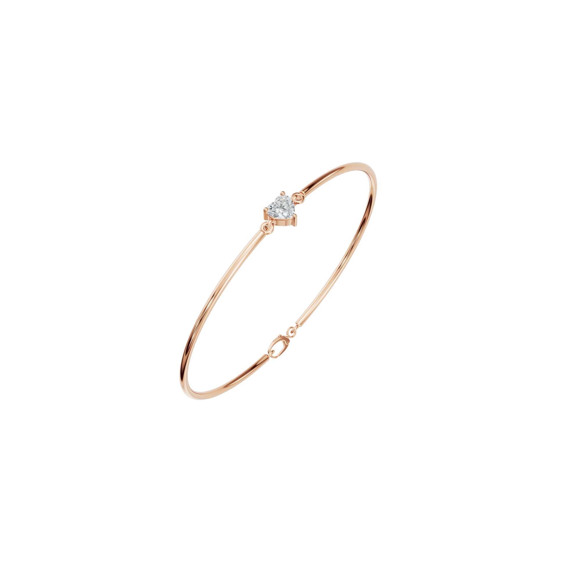 Aurora Heart Diamond Gold Bracelet – Elegant Spring