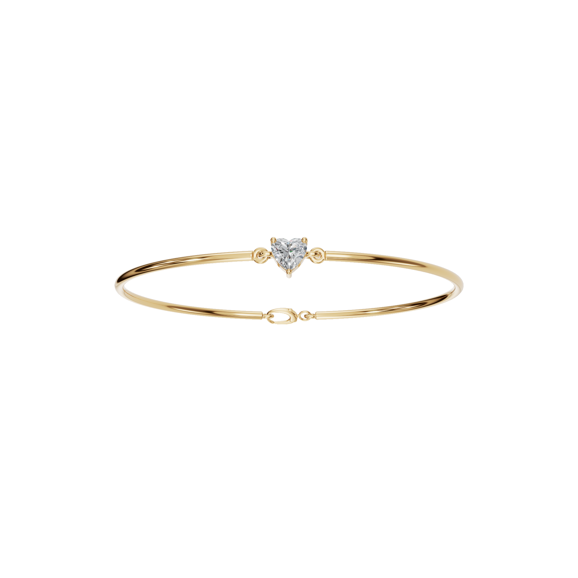Aurora Heart Diamond Gold Bracelet – Elegant Spring