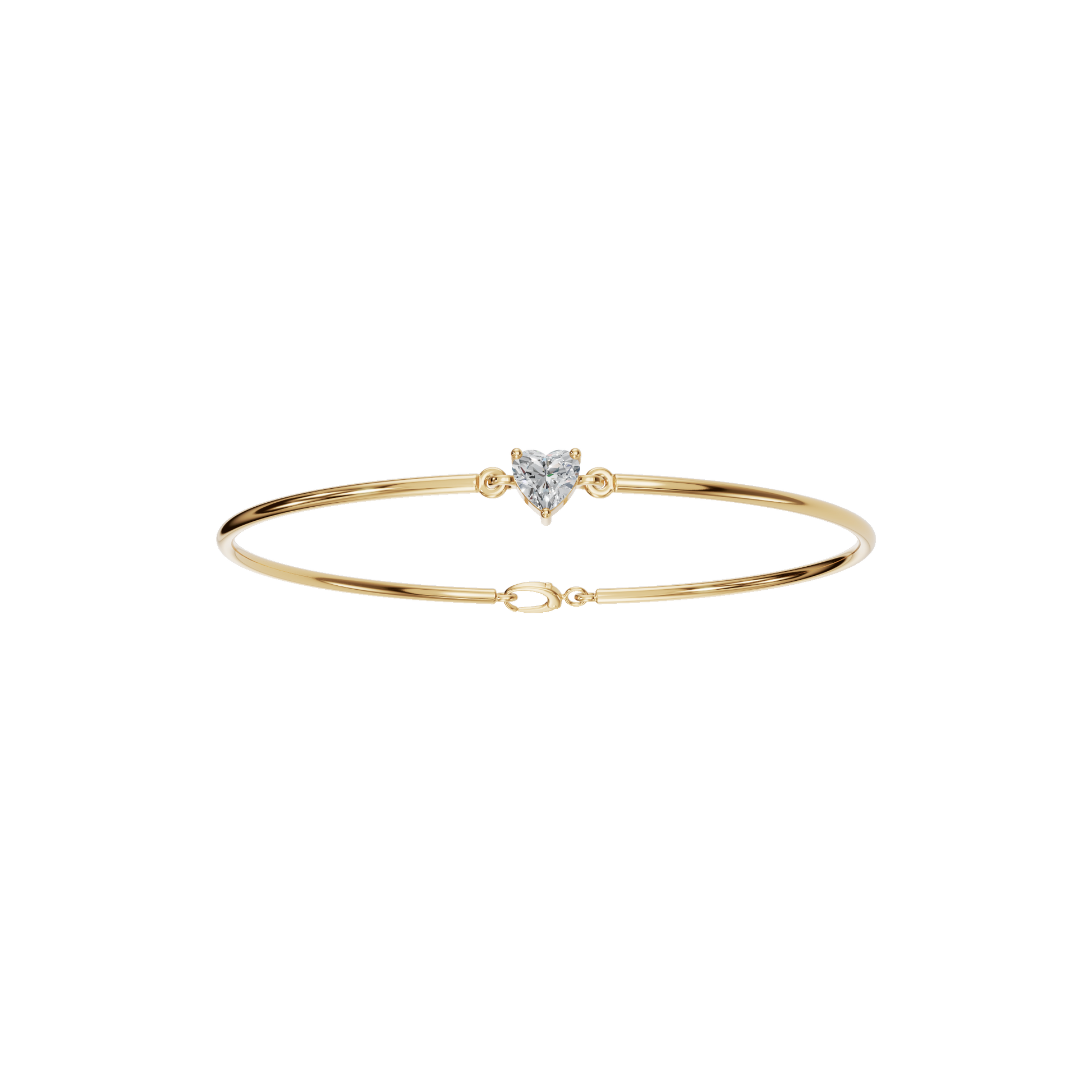 Aurora Heart Diamond Gold Bracelet – Elegant Spring