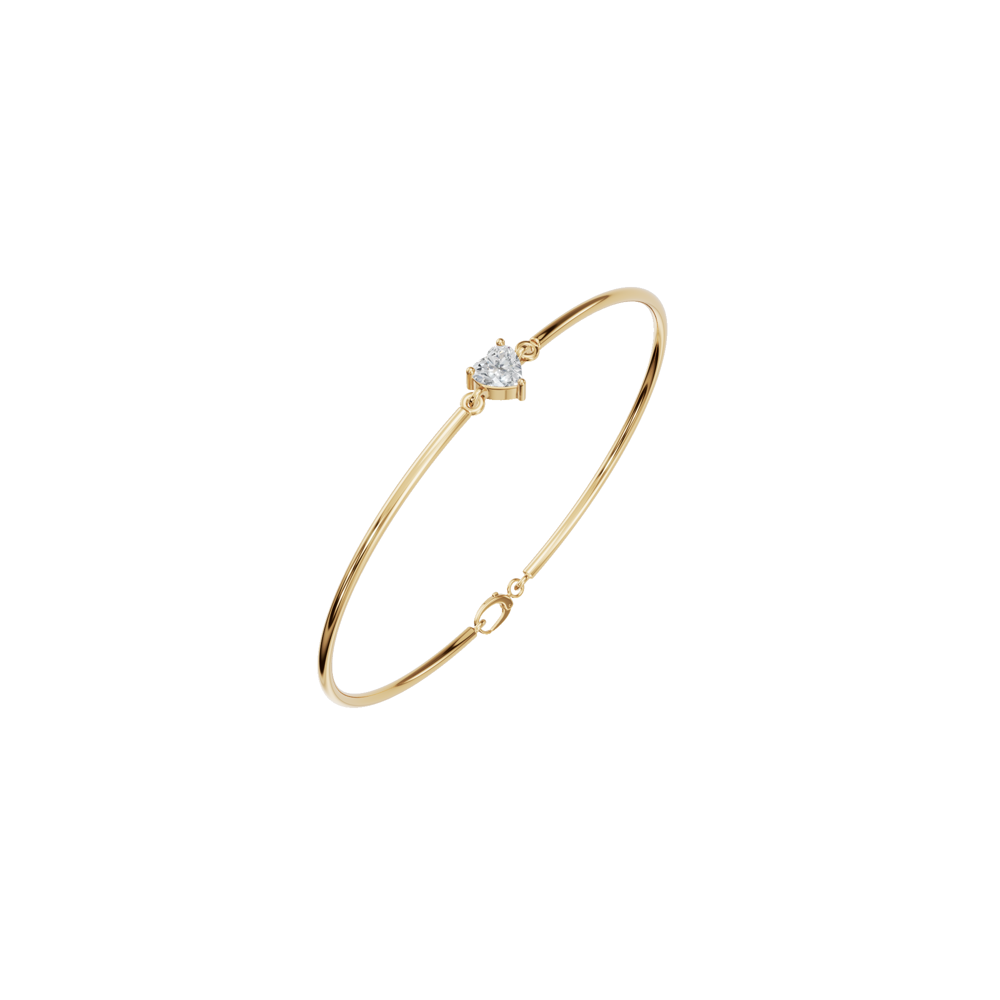 Aurora Heart Diamond Gold Bracelet – Elegant Spring