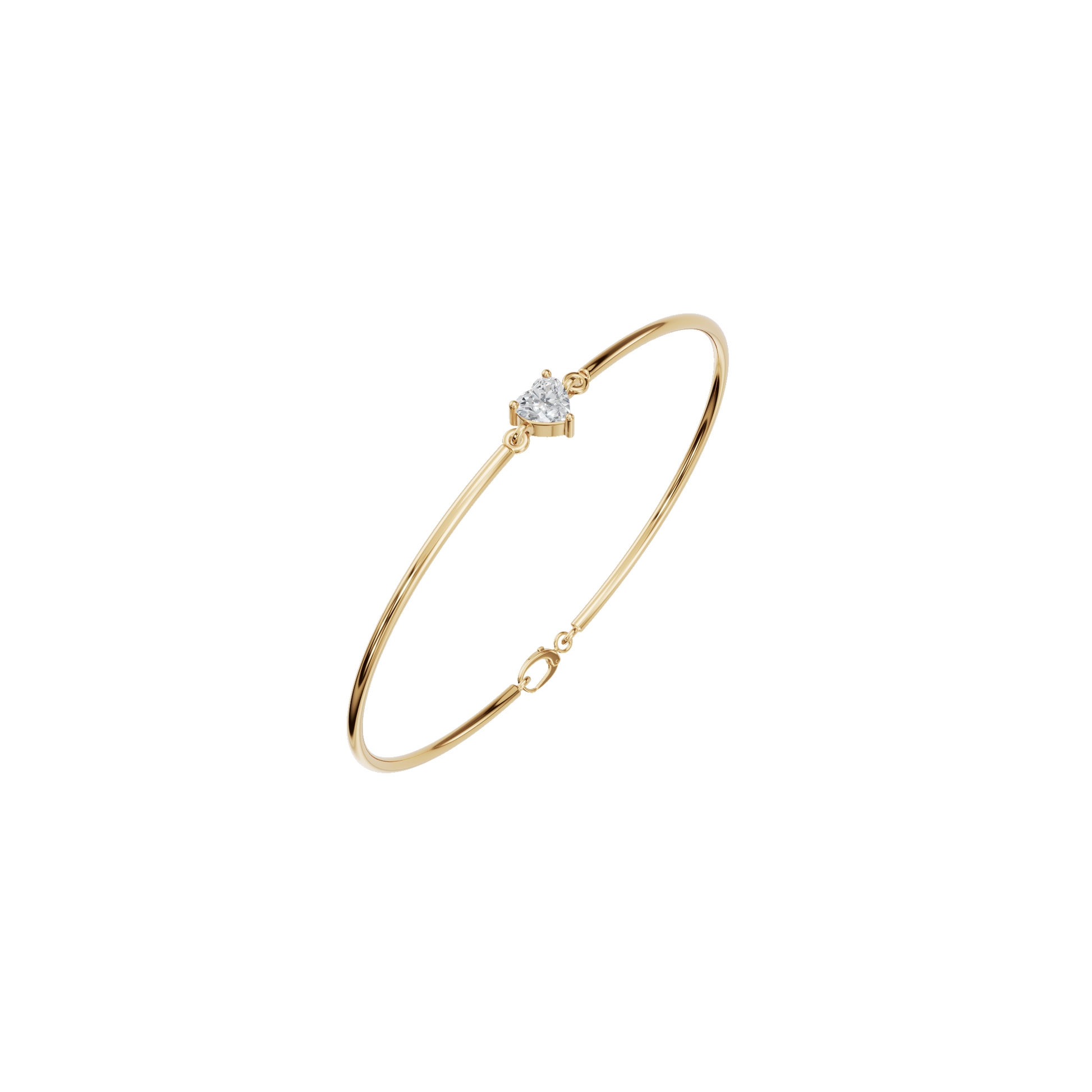 Aurora Heart Diamond Gold Bracelet – Elegant Spring