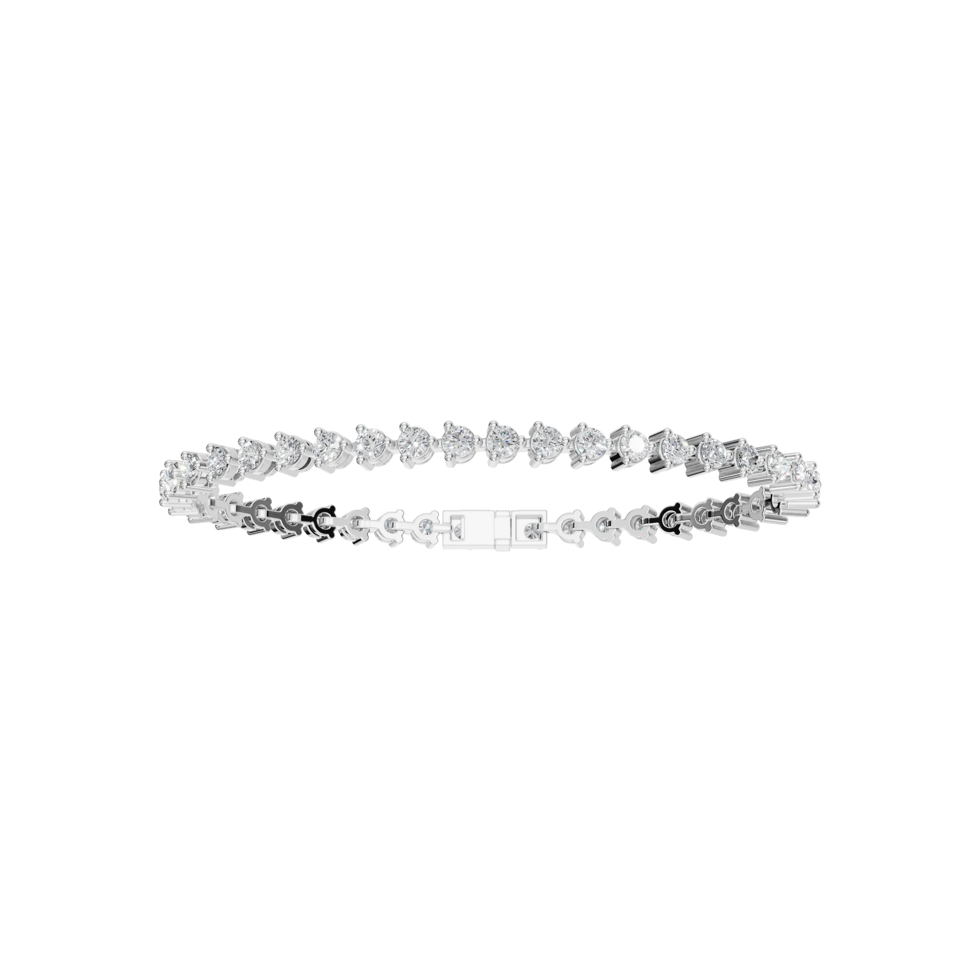 3.94 CTW Round Diamond Tennis Bracelet for Women in Solid Gold