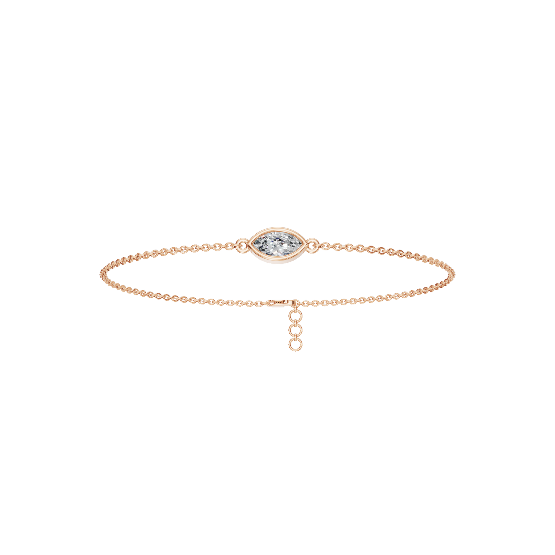 Spring Festival Special – Minimal Marquise Lab Grown Diamond Chain Bracelet