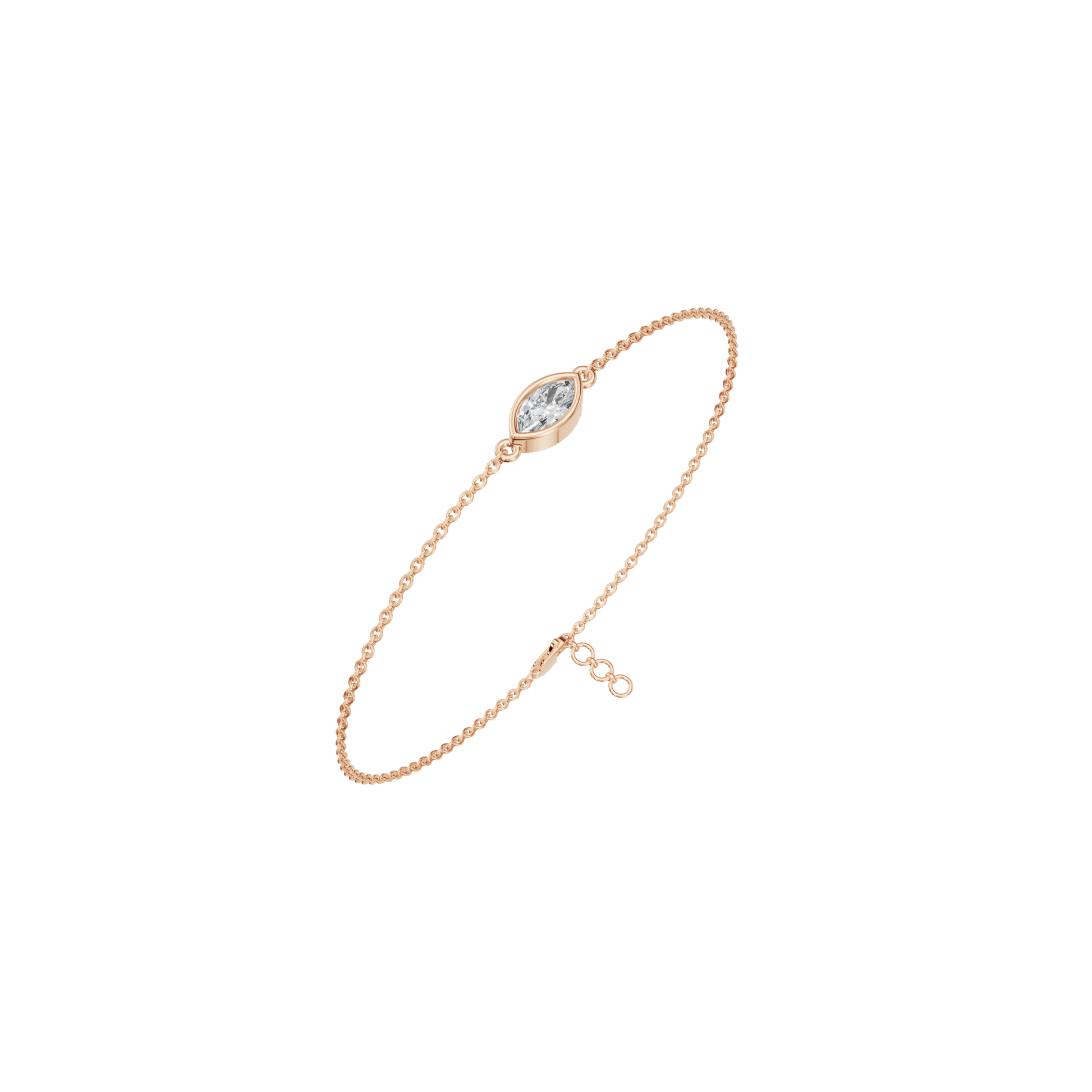 Spring Festival Special – Minimal Marquise Lab Grown Diamond Chain Bracelet