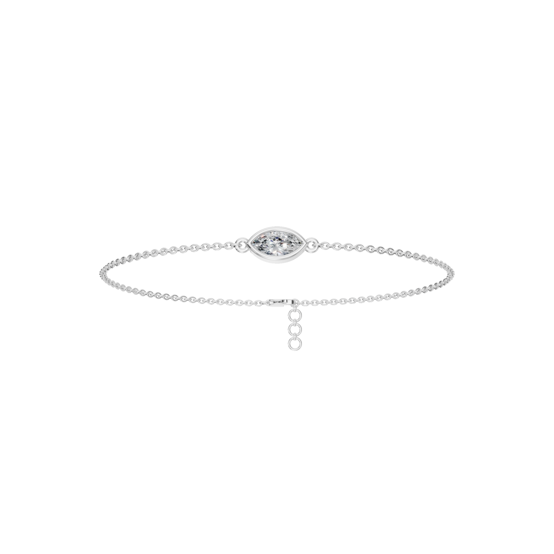 Spring Festival Special – Minimal Marquise Lab Grown Diamond Chain Bracelet