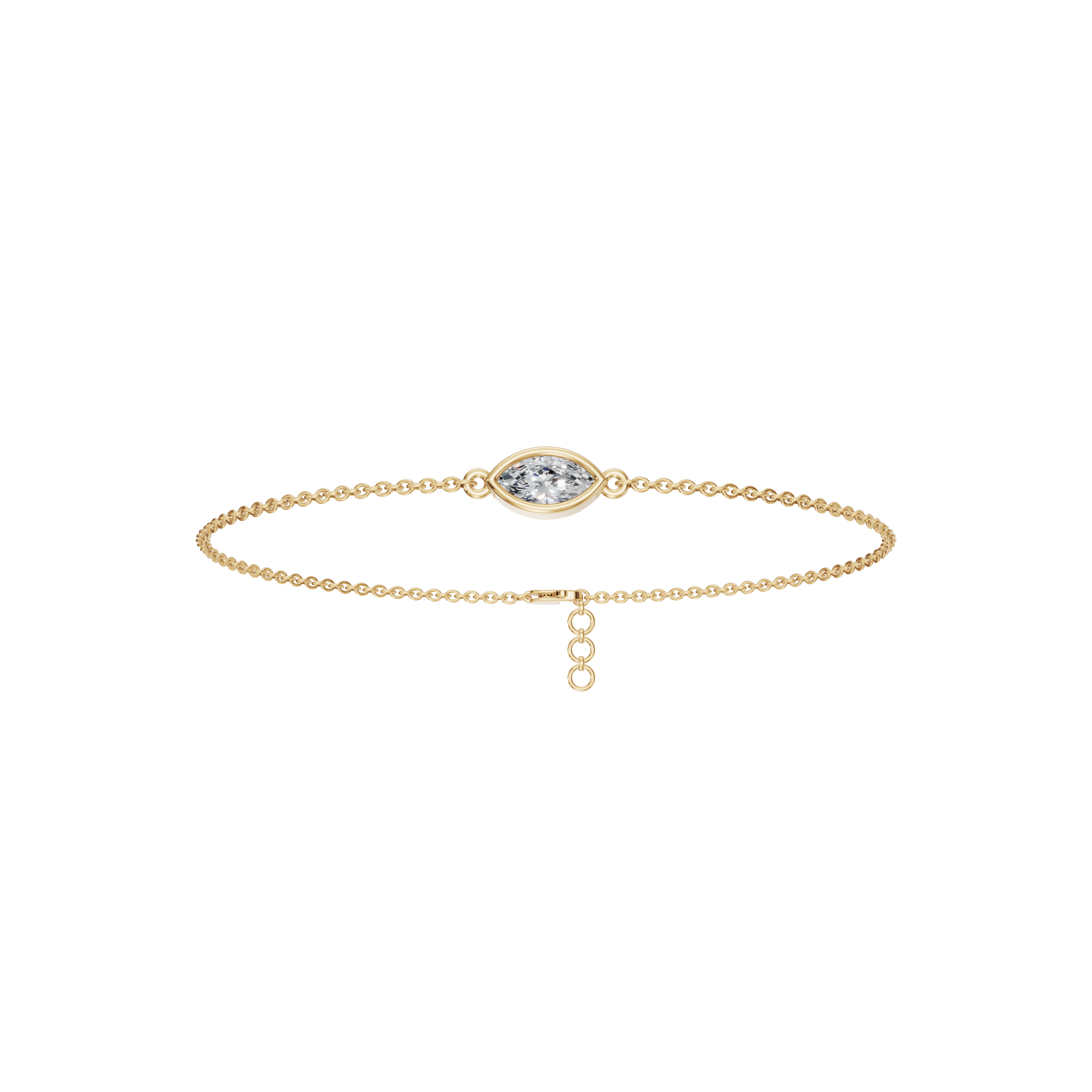 Spring Festival Special – Minimal Marquise Lab Grown Diamond Chain Bracelet