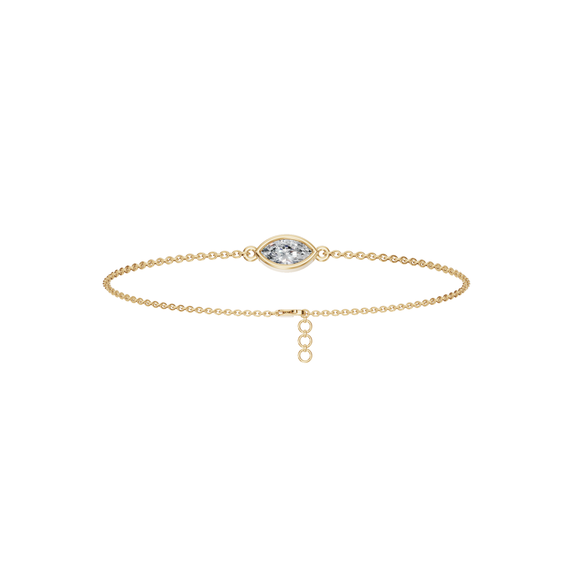 Spring Festival Special – Minimal Marquise Lab Grown Diamond Chain Bracelet