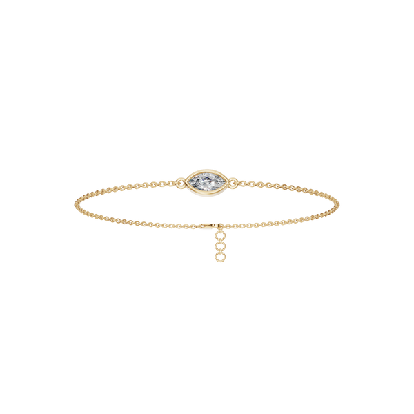 Spring Festival Special – Minimal Marquise Lab Grown Diamond Chain Bracelet