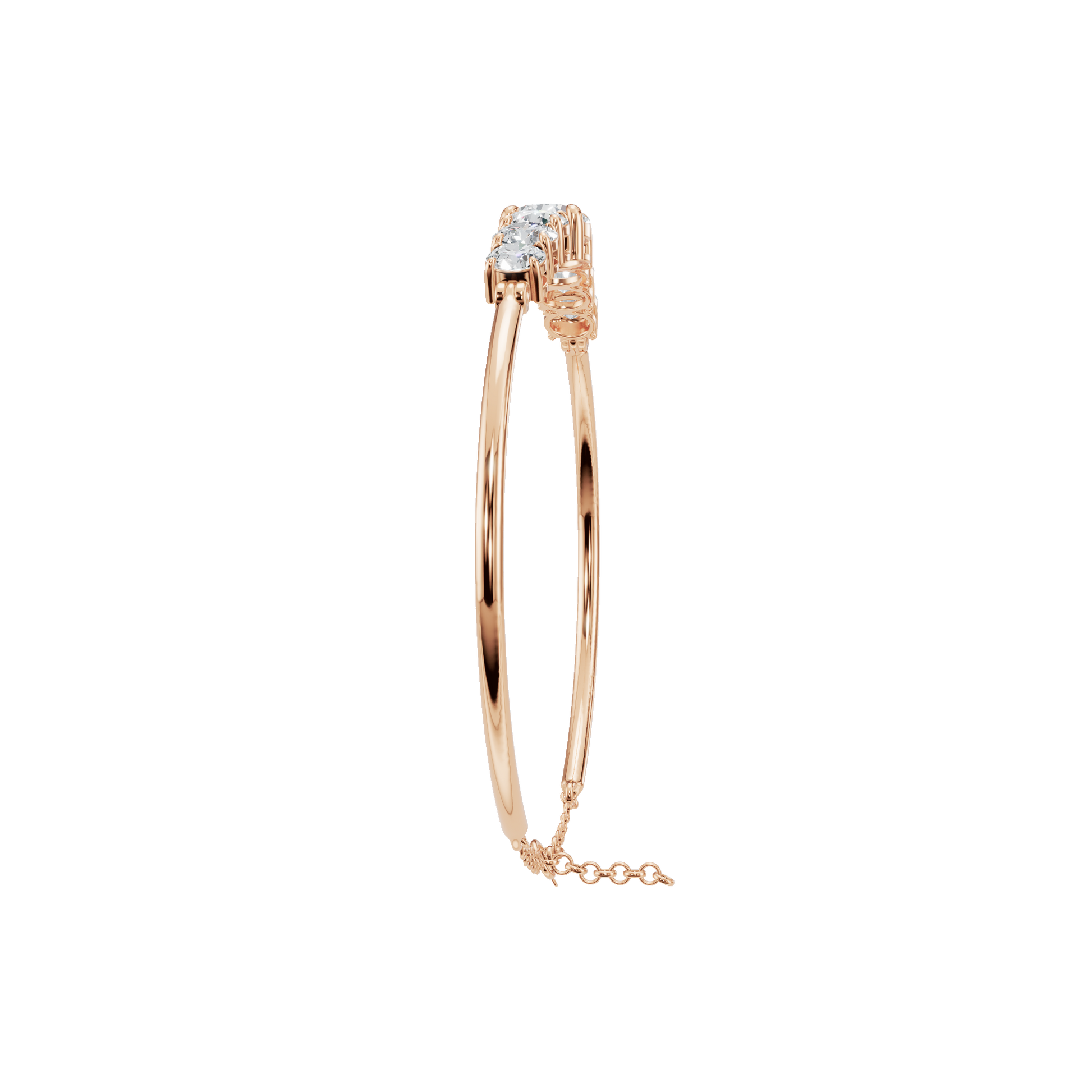 6.08 Carat Round Diamond Statement Bangle Bracelet – Elegant Graduated Design | AYA Fine Jewelry