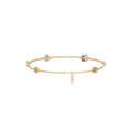 Oval Cut Lab Diamond Bezel Set Celestial Orbit Diamond Station Bracelet In Solid Gold