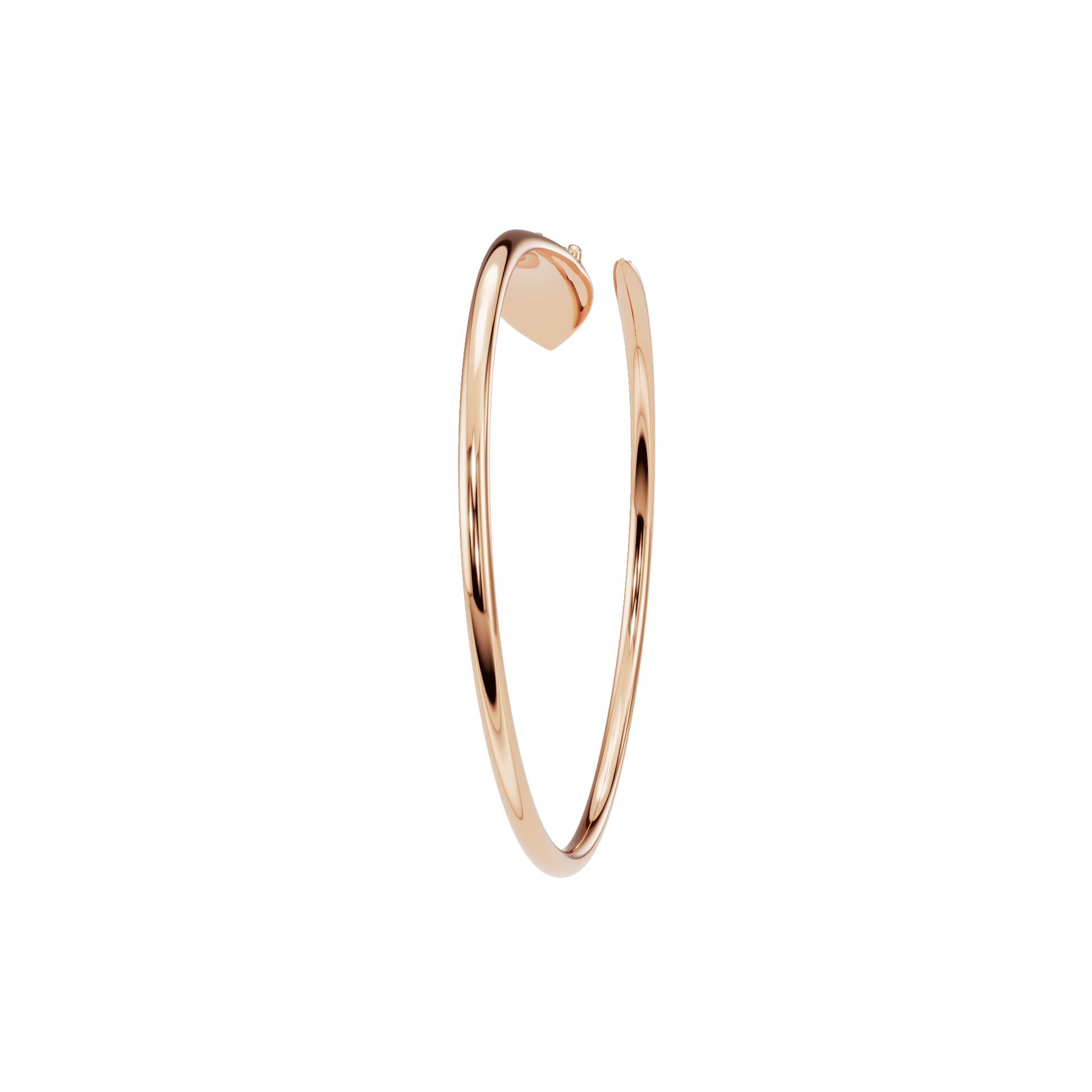 Soft Curve Pear Lab Grown Diamond Open Bangle