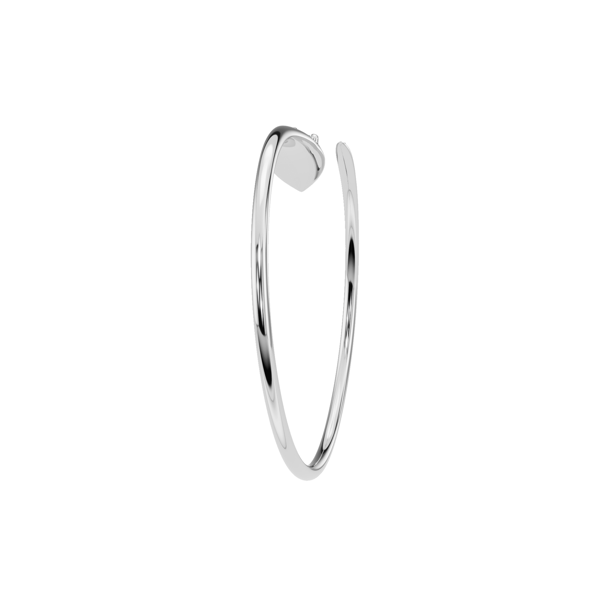 Soft Curve Pear Lab Grown Diamond Open Bangle