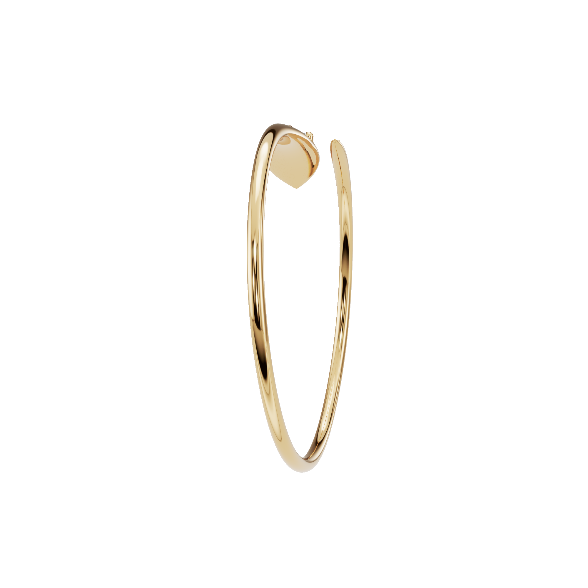 Soft Curve Pear Lab Grown Diamond Open Bangle