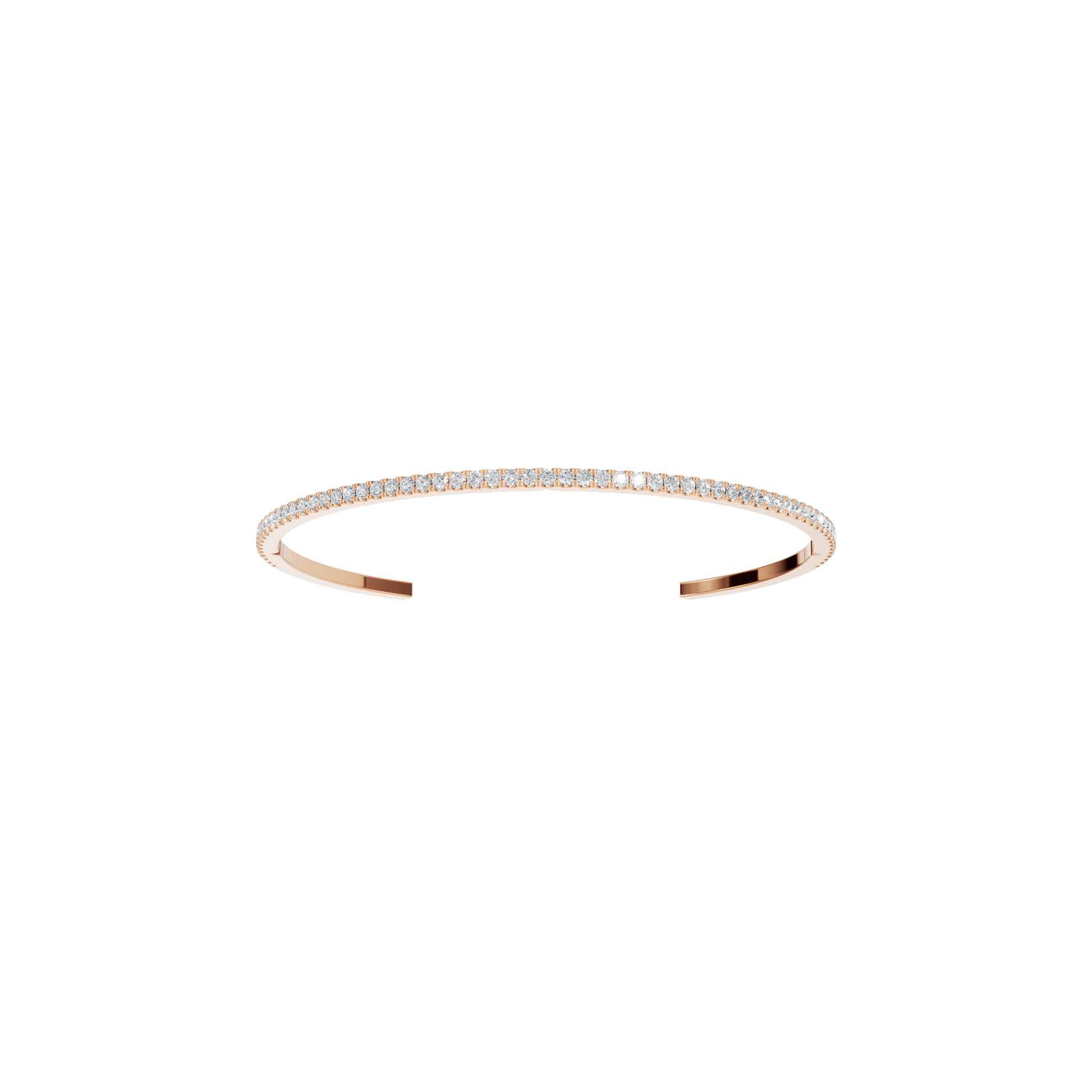 Delicate Pave Lab Grown Diamond Open Bracelet