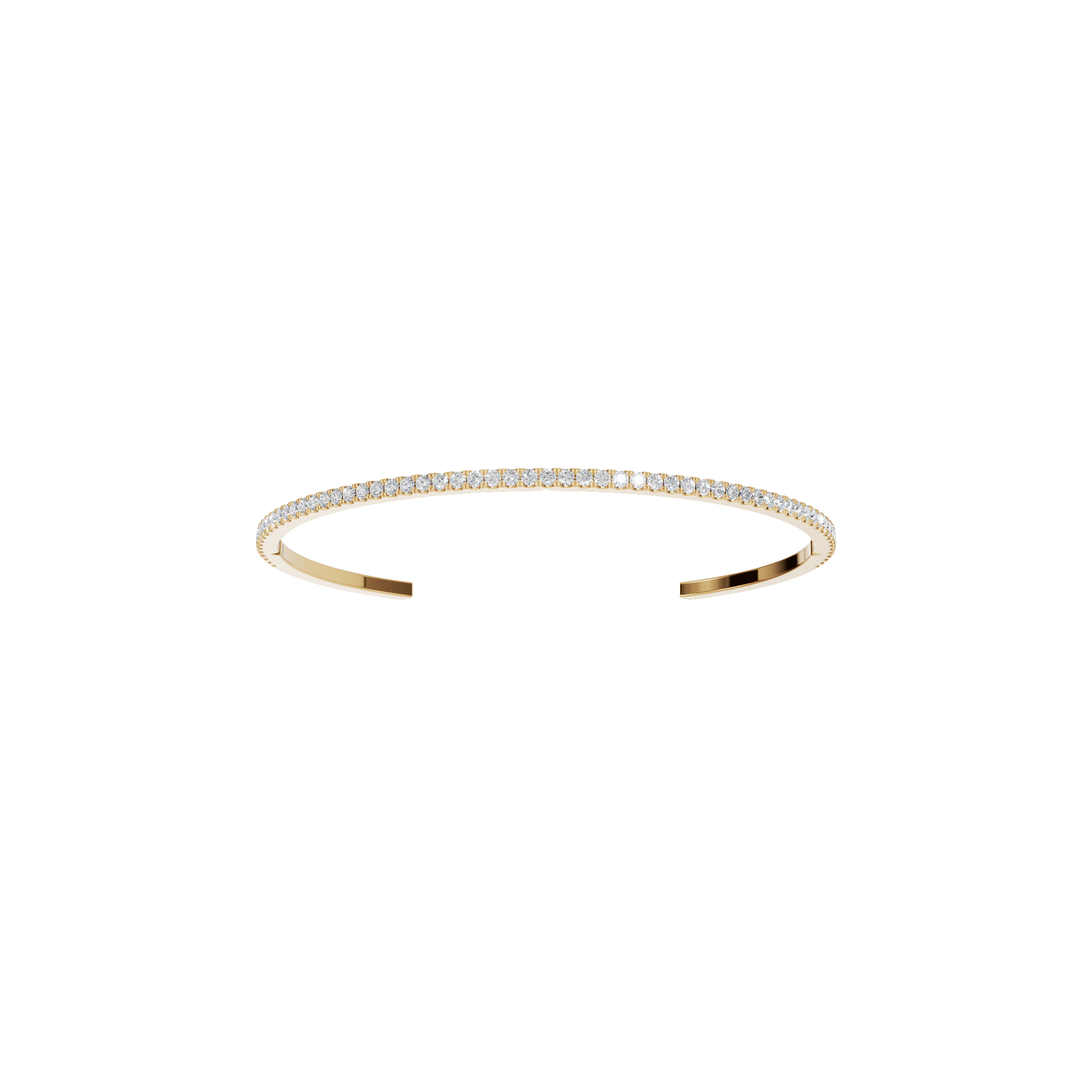 Delicate Pave Lab Grown Diamond Open Bracelet